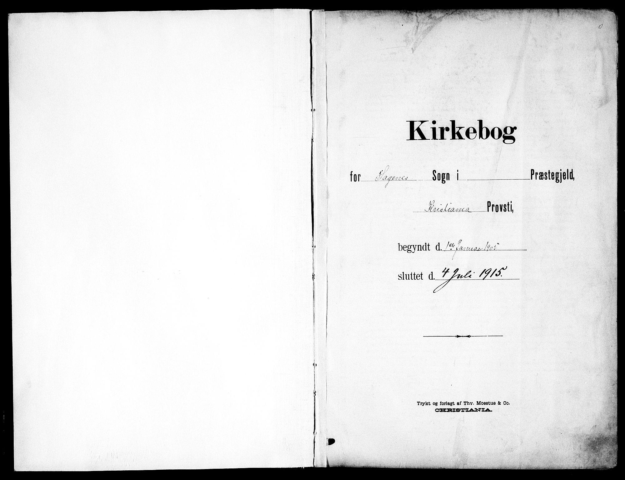 Sagene prestekontor Kirkebøker, SAO/A-10796/F/L0007: Ministerialbok nr. 7, 1905-1915