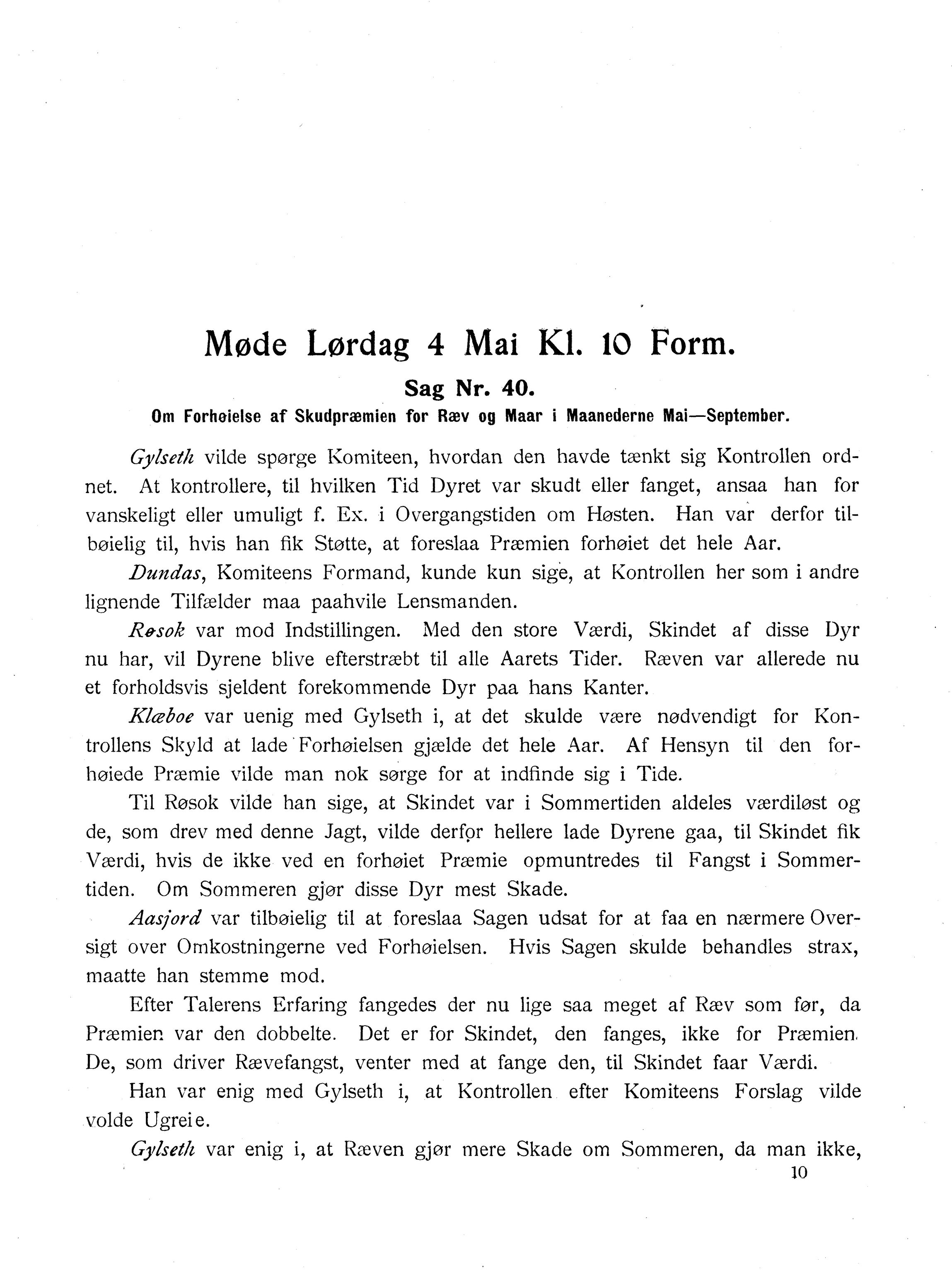 Nordland Fylkeskommune. Fylkestinget, AIN/NFK-17/176/A/Ac/L0030: Fylkestingsforhandlinger 1907, 1907