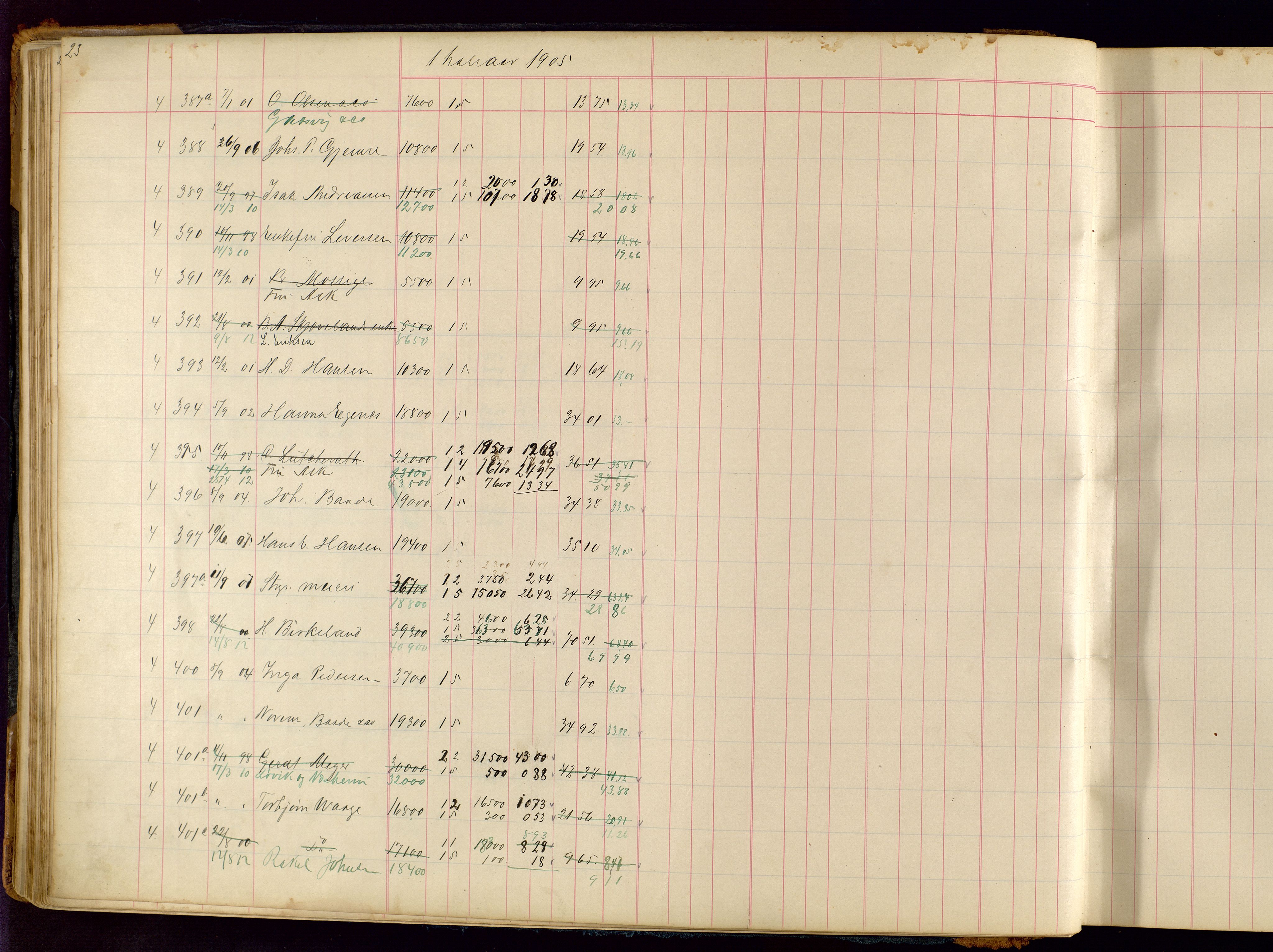 Norges Brannkasse Stavanger, AV/SAST-A-102143/F/Fc/L0001: Brannkontingentprotokoll, 1903-1912, s. 23