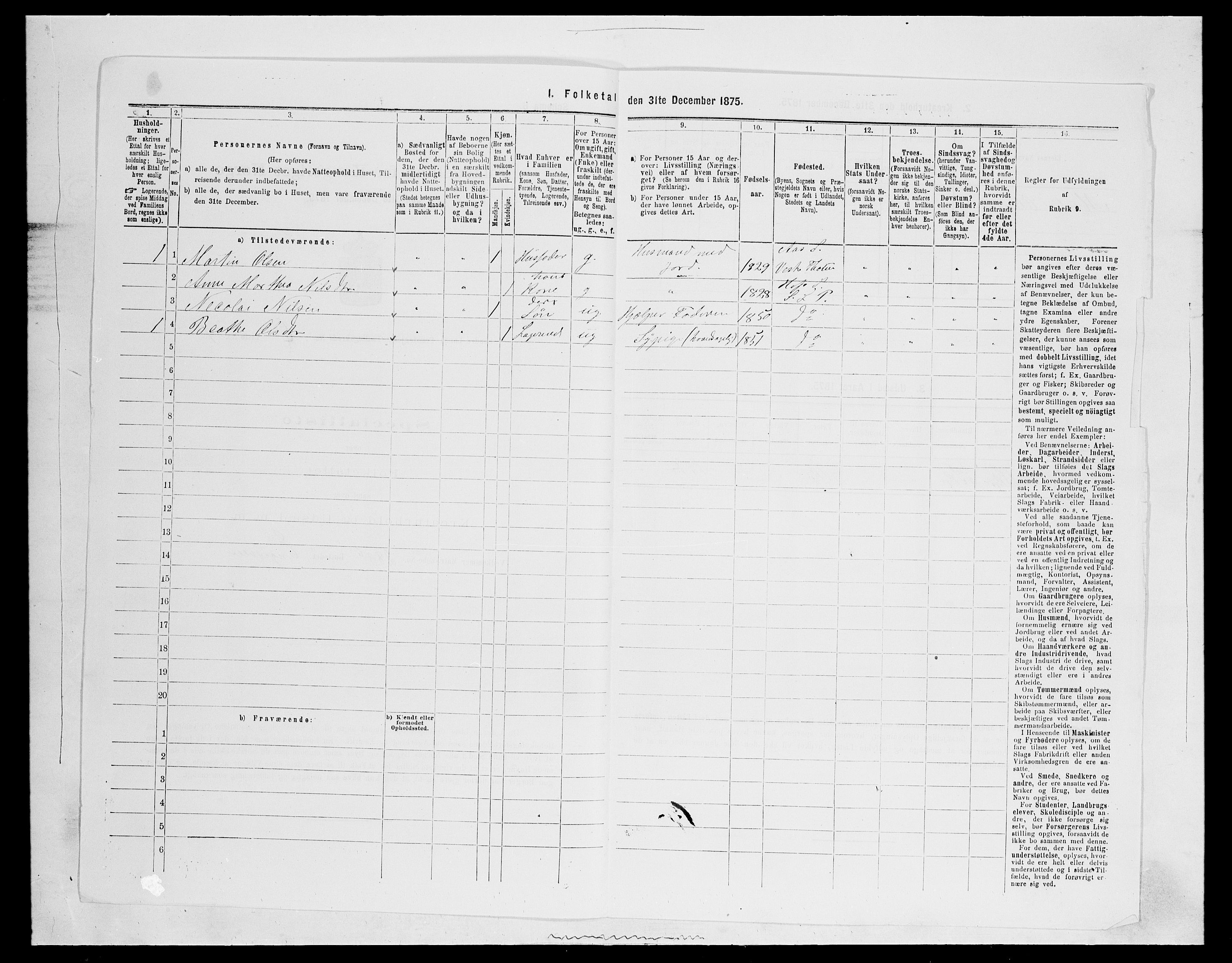 SAH, Folketelling 1875 for 0536P Søndre Land prestegjeld, 1875, s. 864