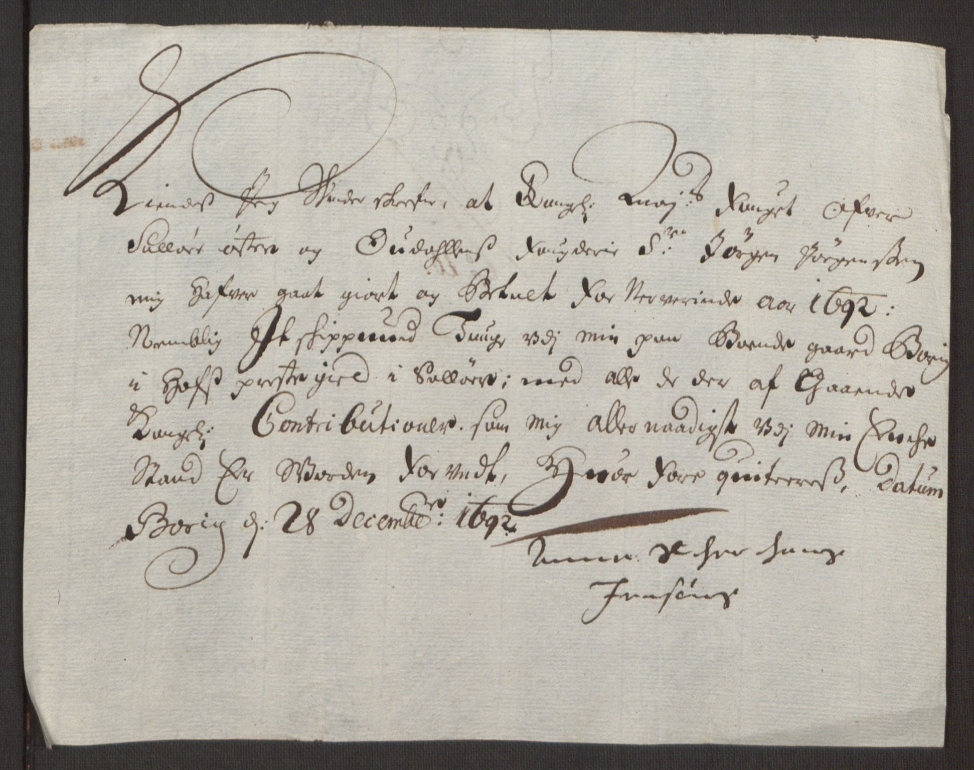 Rentekammeret inntil 1814, Reviderte regnskaper, Fogderegnskap, AV/RA-EA-4092/R13/L0830: Fogderegnskap Solør, Odal og Østerdal, 1692, s. 411