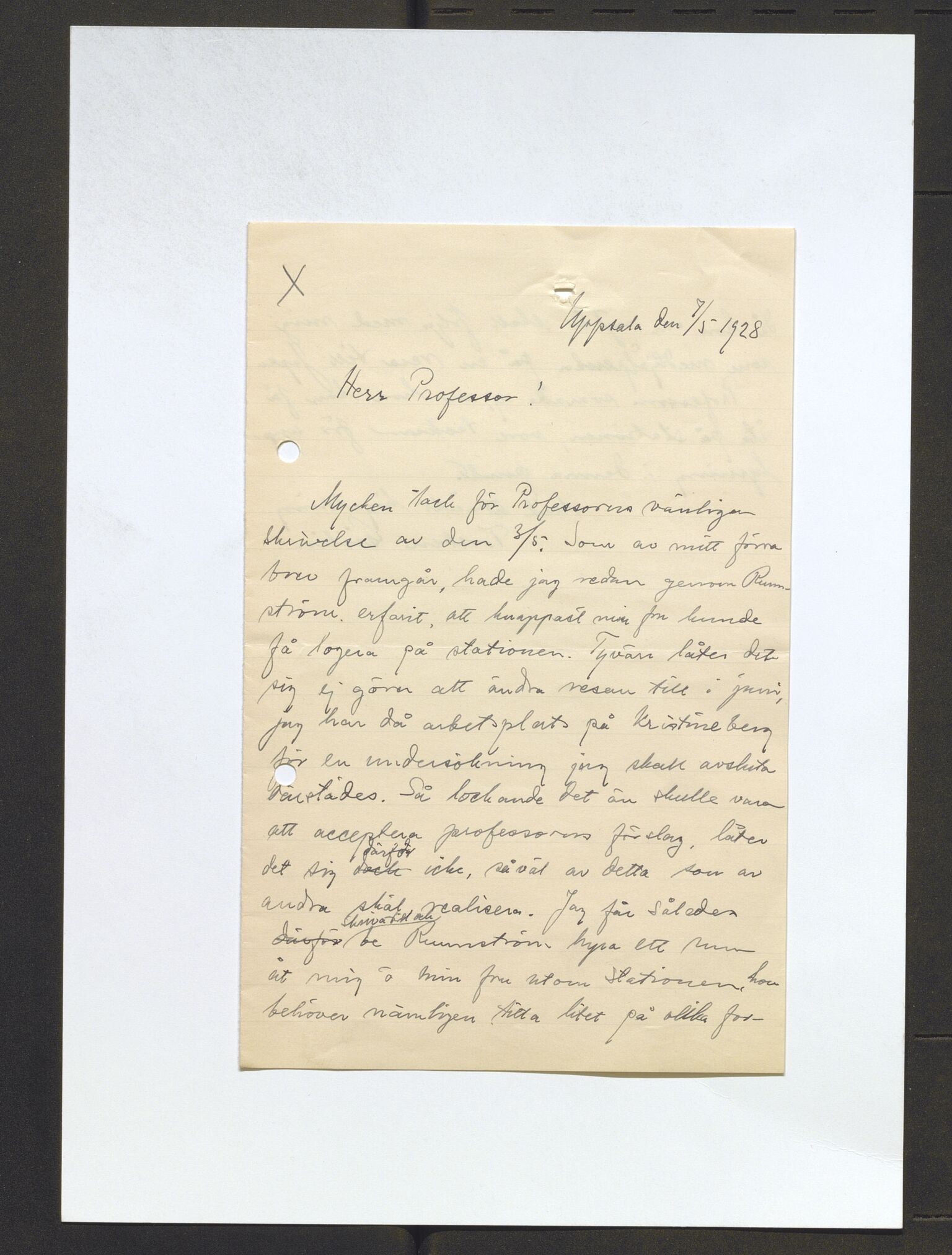 Bergens Museum, AV/SAB-A-17301/13/D/L0002: Korrespondanse , 1928-1940, s. 91