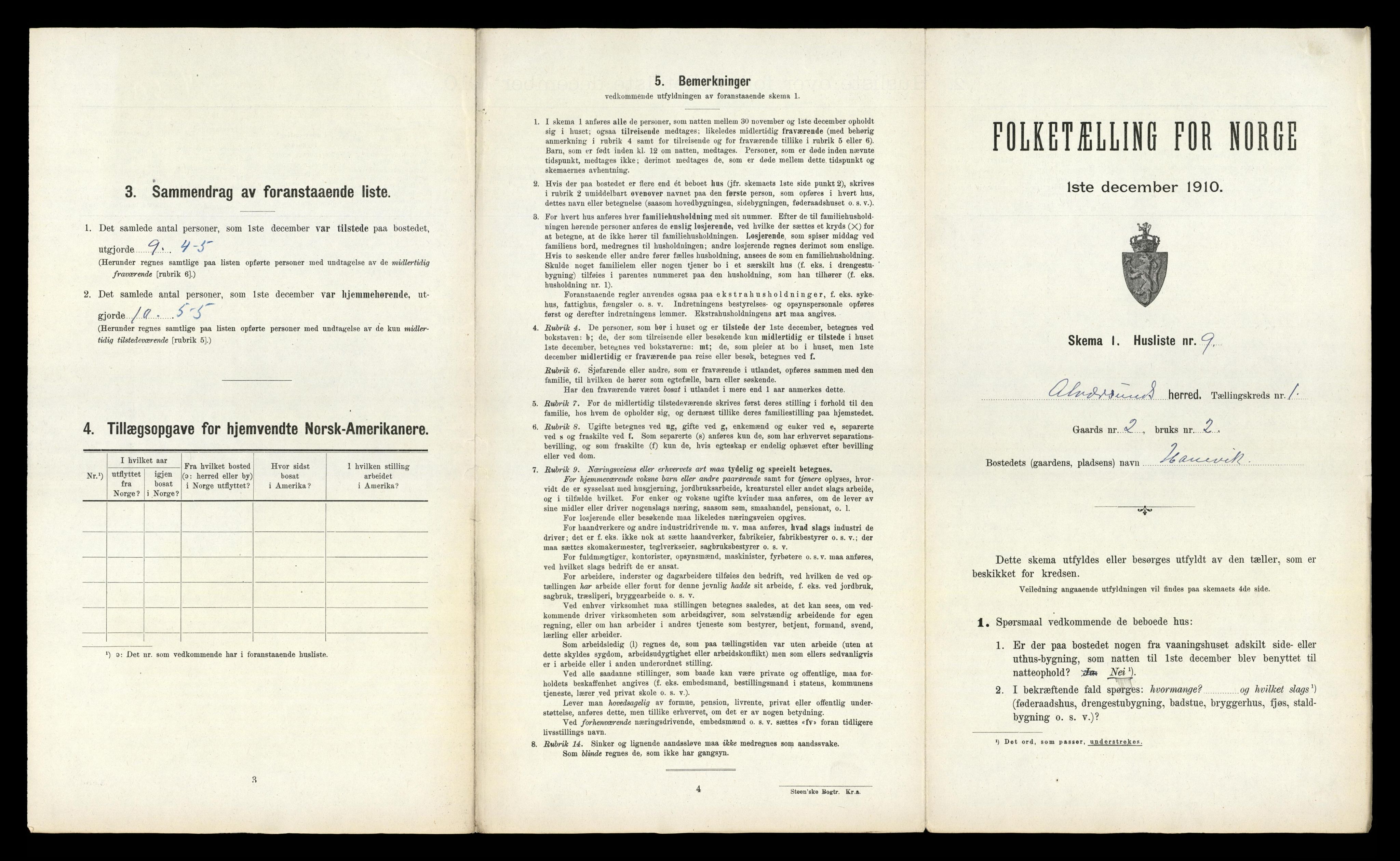 RA, Folketelling 1910 for 1257 Alversund herred, 1910, s. 70