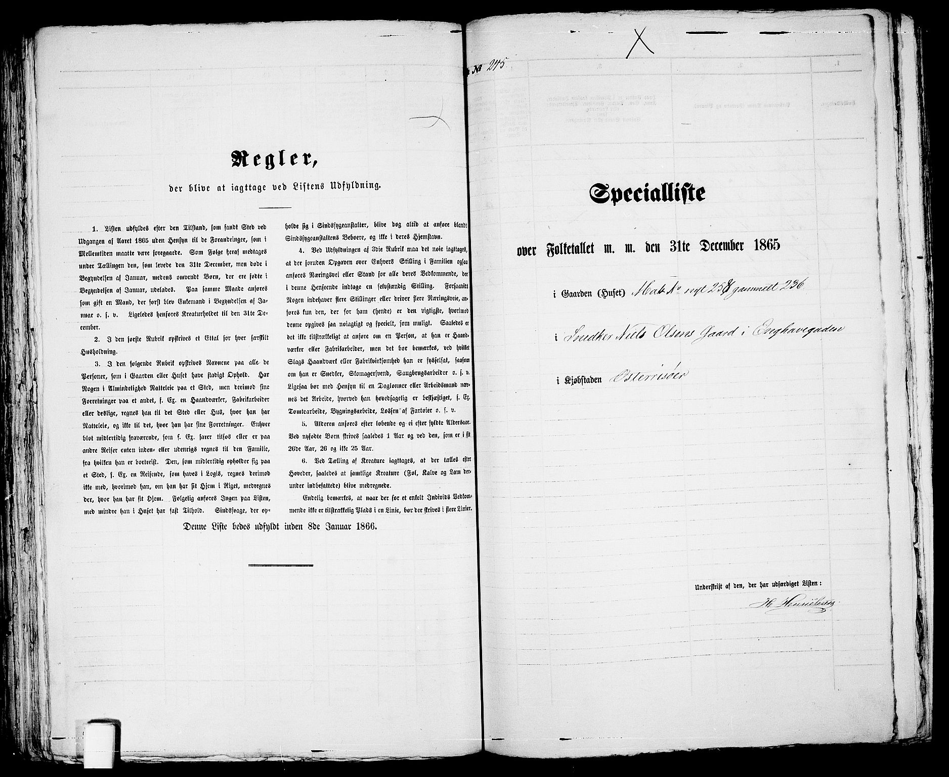 RA, Folketelling 1865 for 0901B Risør prestegjeld, Risør kjøpstad, 1865, s. 501