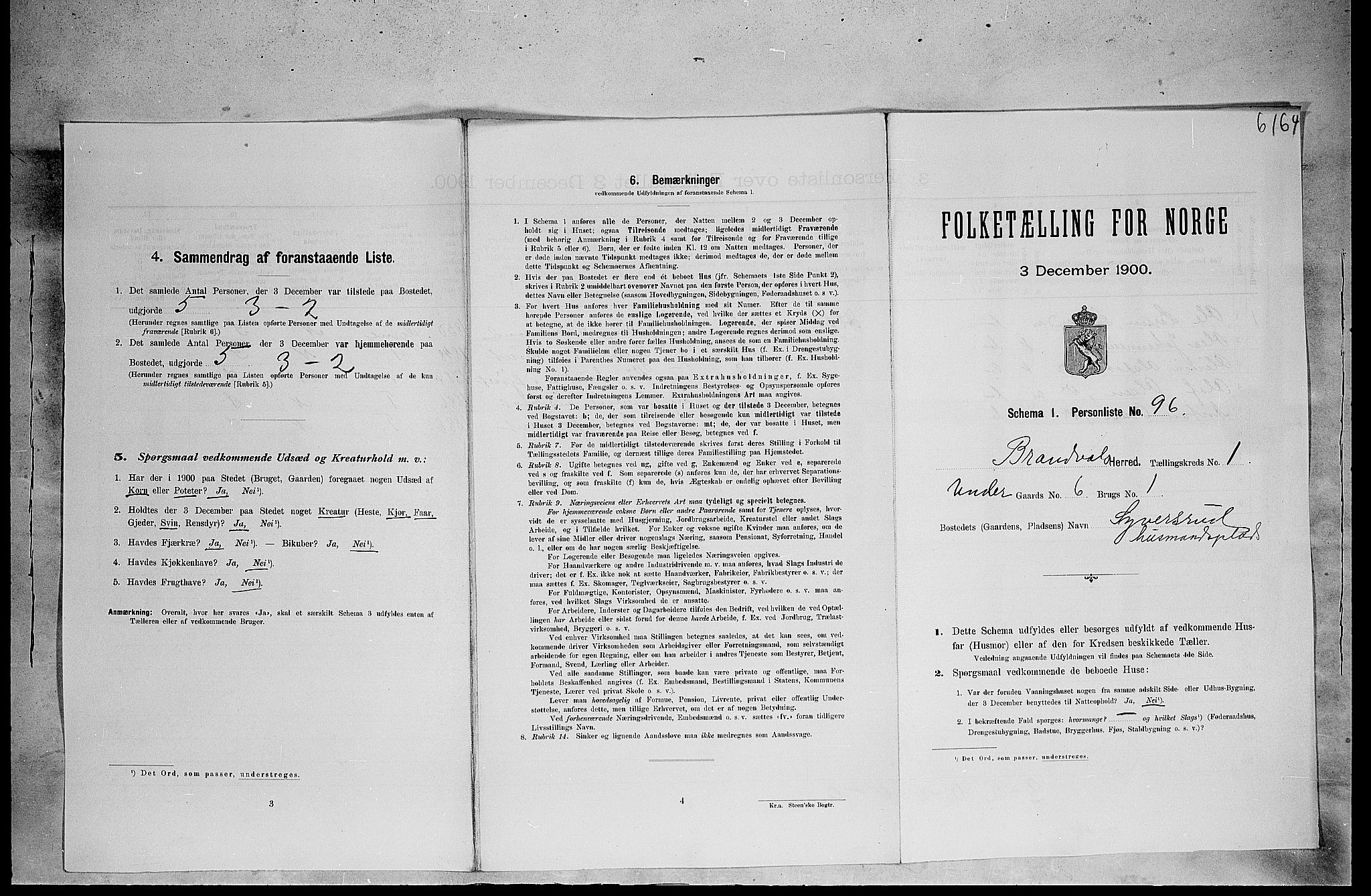 SAH, Folketelling 1900 for 0422 Brandval herred, 1900, s. 284