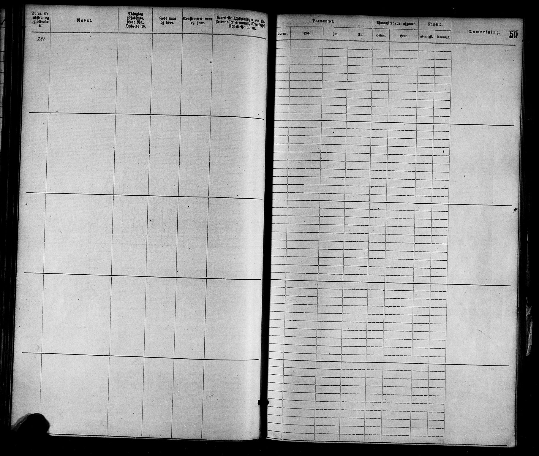 Mandal mønstringskrets, AV/SAK-2031-0016/F/Fa/L0001: Annotasjonsrulle nr 1-1920 med register, L-3, 1869-1881, s. 87