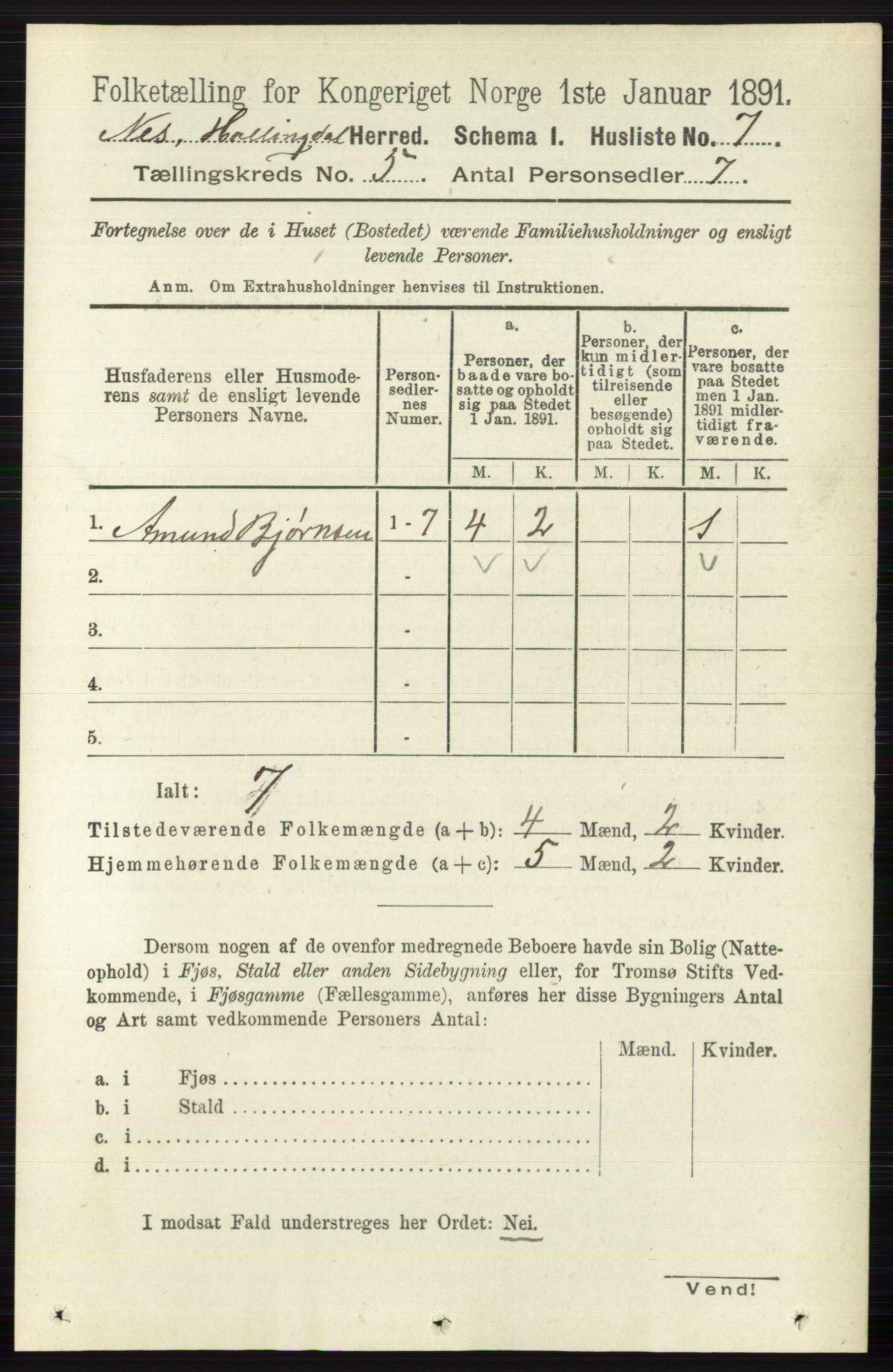 RA, Folketelling 1891 for 0616 Nes herred, 1891, s. 2580
