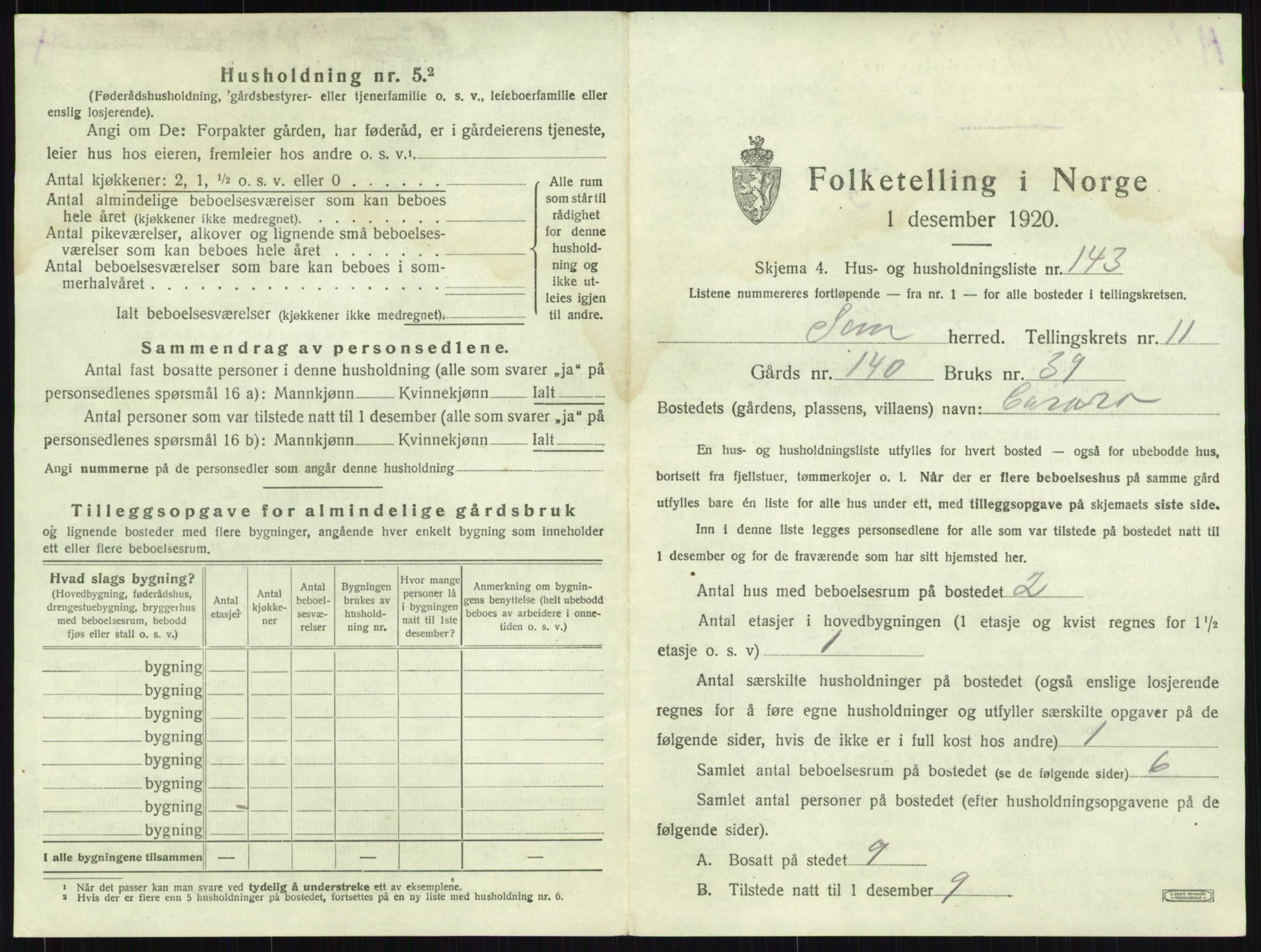 SAKO, Folketelling 1920 for 0721 Sem herred, 1920, s. 2526