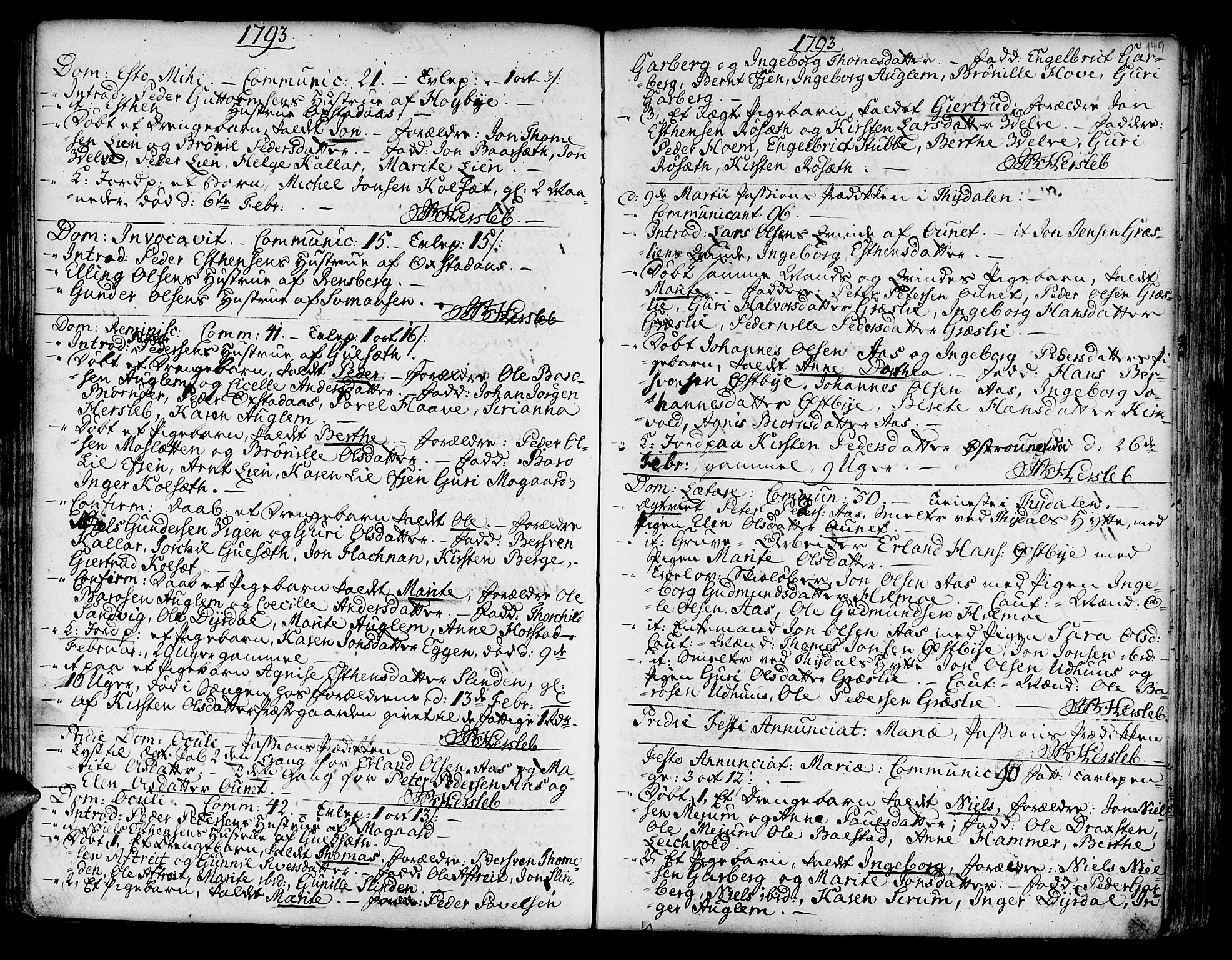 Ministerialprotokoller, klokkerbøker og fødselsregistre - Sør-Trøndelag, AV/SAT-A-1456/695/L1138: Ministerialbok nr. 695A02 /1, 1757-1801, s. 149