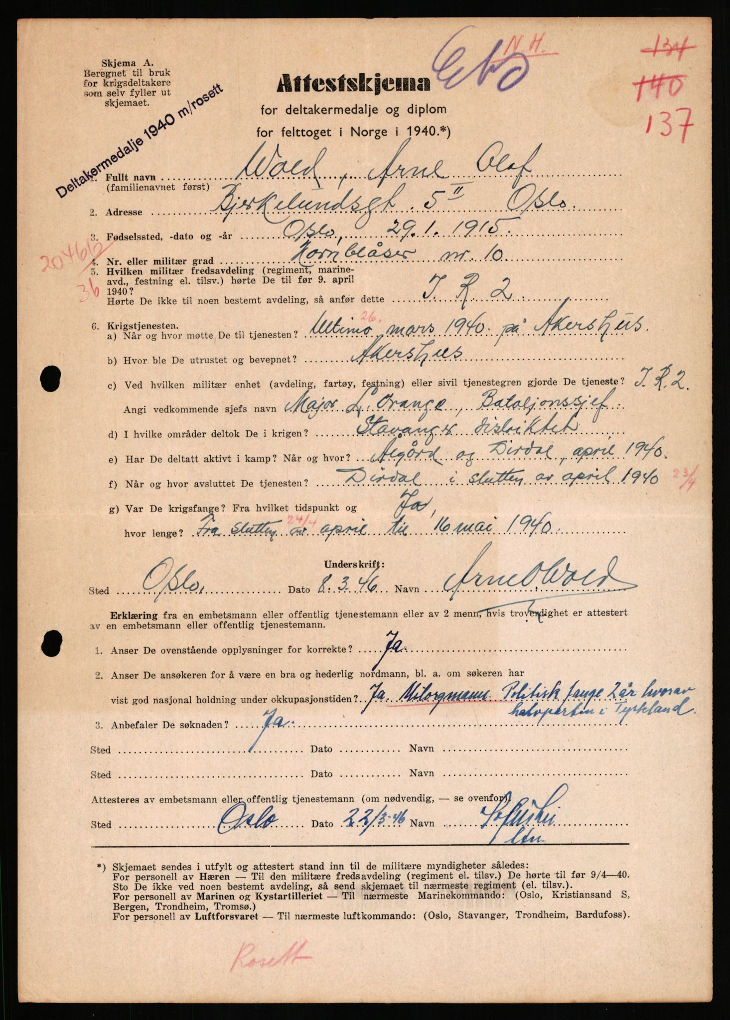 Forsvaret, Jegerkorpset infanteriregiment nr. 2 (IR 2), AV/RA-RAFA-3155/D/Da/L0178: --, 1945-1950, s. 1837