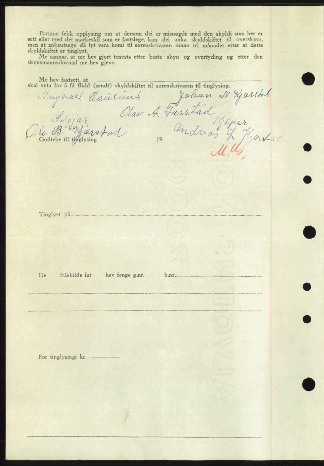 Nordre Sunnmøre sorenskriveri, AV/SAT-A-0006/1/2/2C/2Ca: Pantebok nr. A32, 1949-1949, Dagboknr: 2598/1949