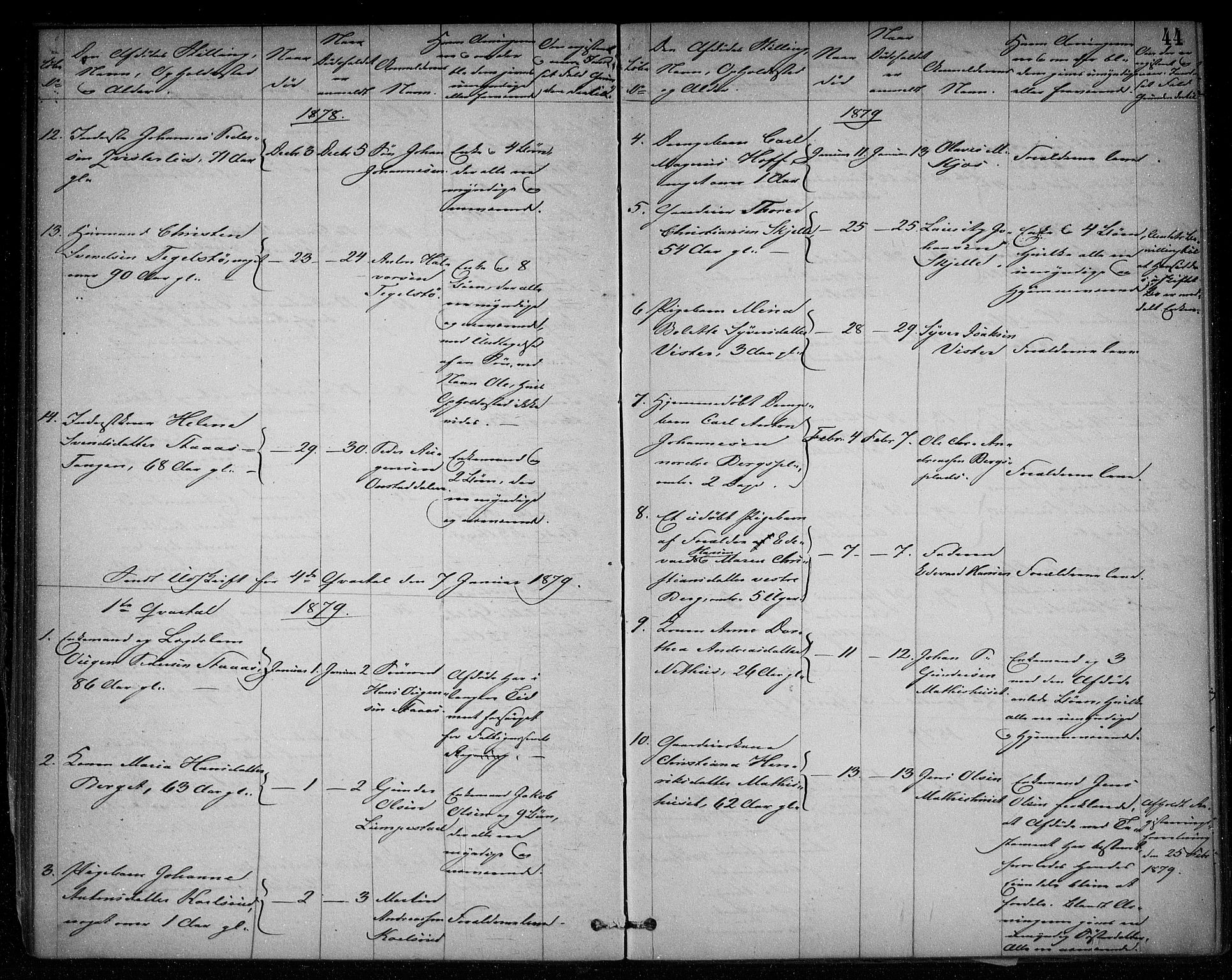 Skiptvet lensmannskontor, SAO/A-10080/H/Ha/L0002: Dødsanmeldelsesprotokoll, 1868-1896, s. 43b-44a