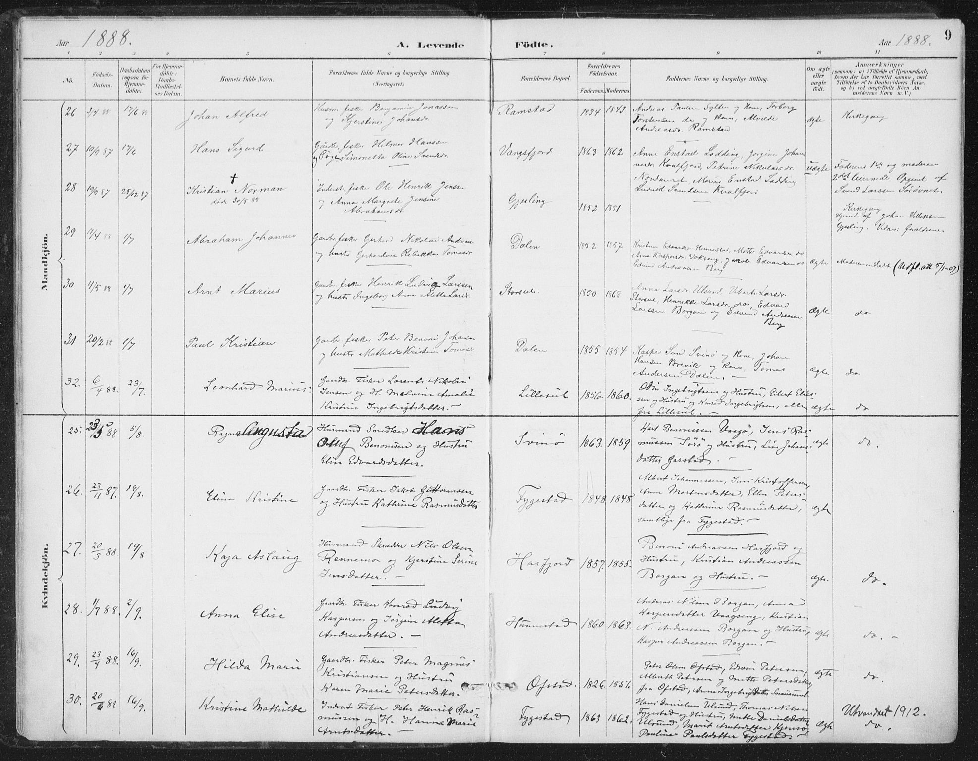 Ministerialprotokoller, klokkerbøker og fødselsregistre - Nord-Trøndelag, AV/SAT-A-1458/786/L0687: Ministerialbok nr. 786A03, 1888-1898, s. 9