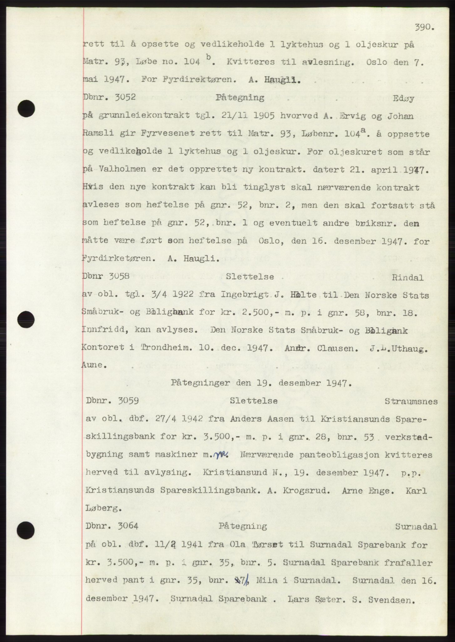 Nordmøre sorenskriveri, SAT/A-4132/1/2/2Ca: Pantebok nr. C82b, 1946-1951, Dagboknr: 3052/1947