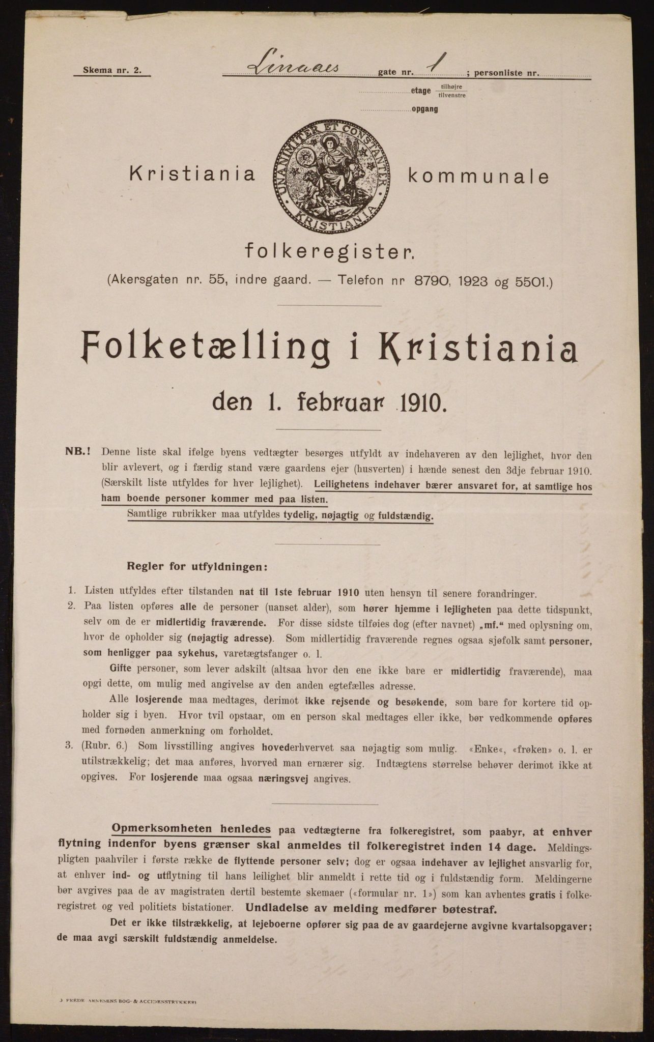 OBA, Kommunal folketelling 1.2.1910 for Kristiania, 1910, s. 55823