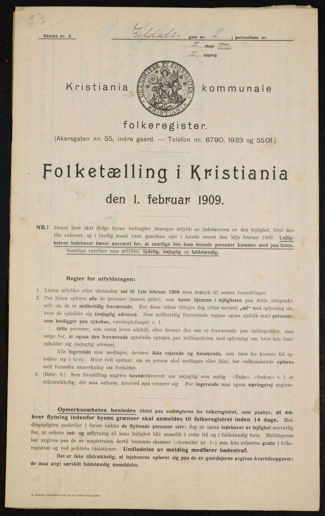 OBA, Kommunal folketelling 1.2.1909 for Kristiania kjøpstad, 1909, s. 68534