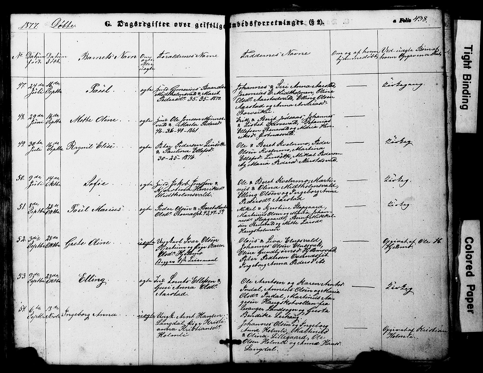 Ministerialprotokoller, klokkerbøker og fødselsregistre - Nord-Trøndelag, AV/SAT-A-1458/724/L0268: Klokkerbok nr. 724C04, 1846-1878, s. 438