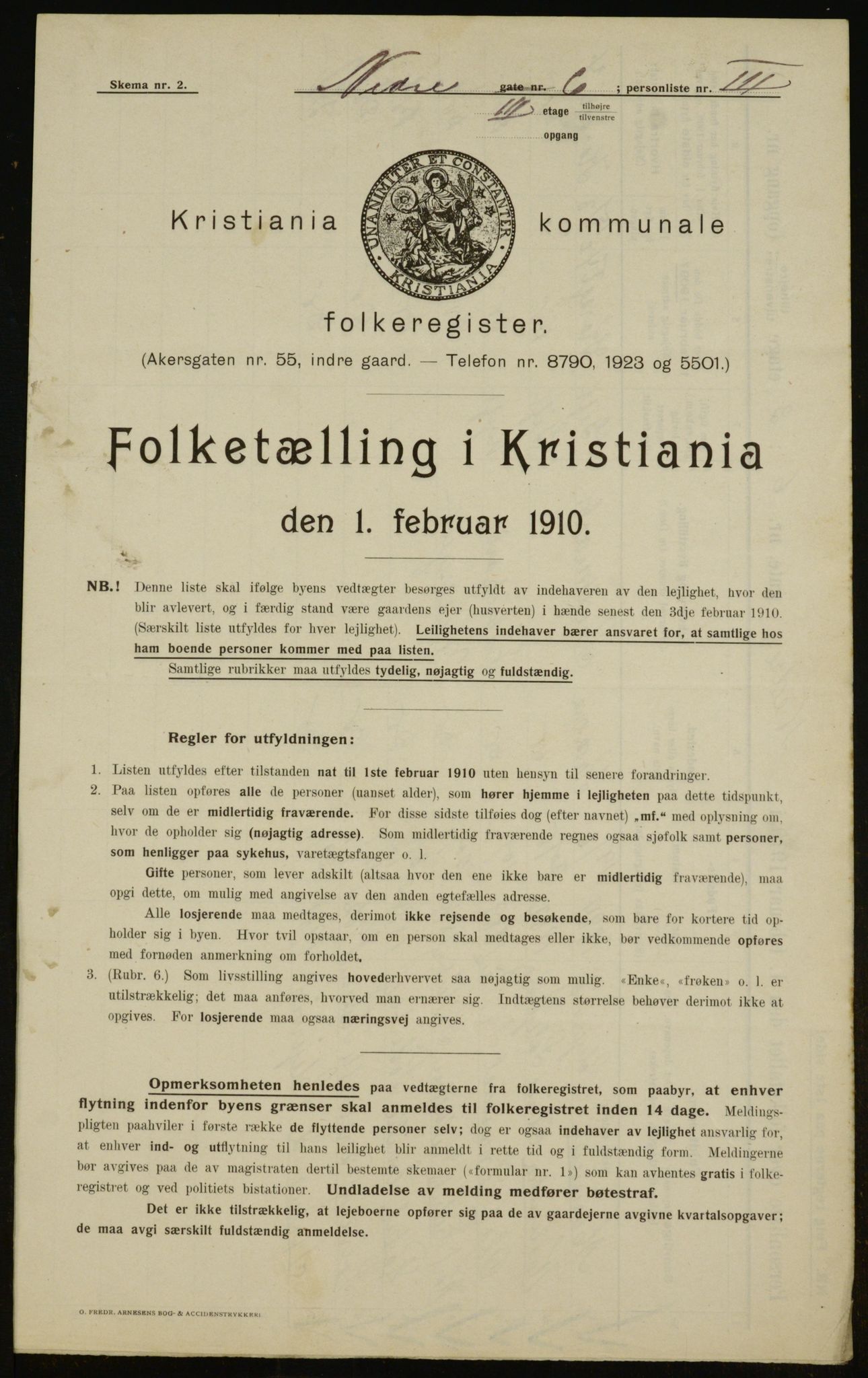 OBA, Kommunal folketelling 1.2.1910 for Kristiania, 1910, s. 66845