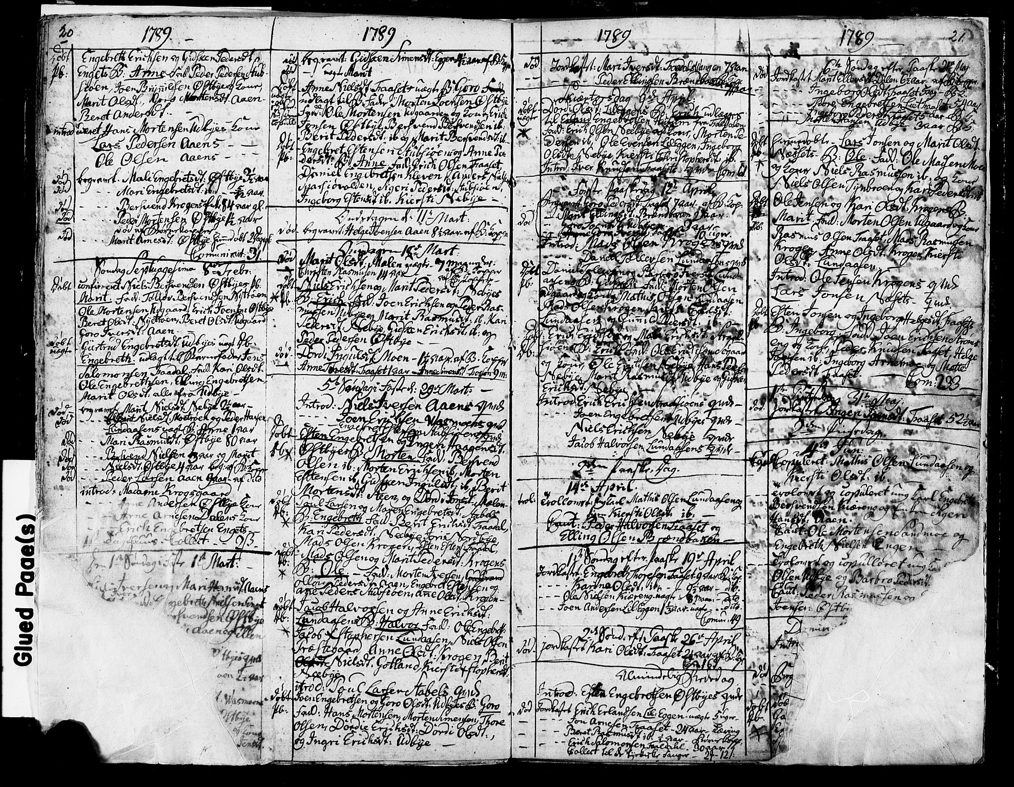Tynset prestekontor, AV/SAH-PREST-058/H/Ha/Haa/L0013: Ministerialbok nr. 13, 1784-1790, s. 20-21