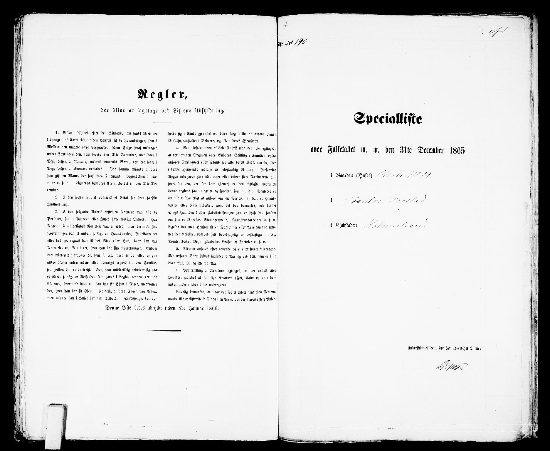 RA, Folketelling 1865 for 0702B Botne prestegjeld, Holmestrand kjøpstad, 1865, s. 401