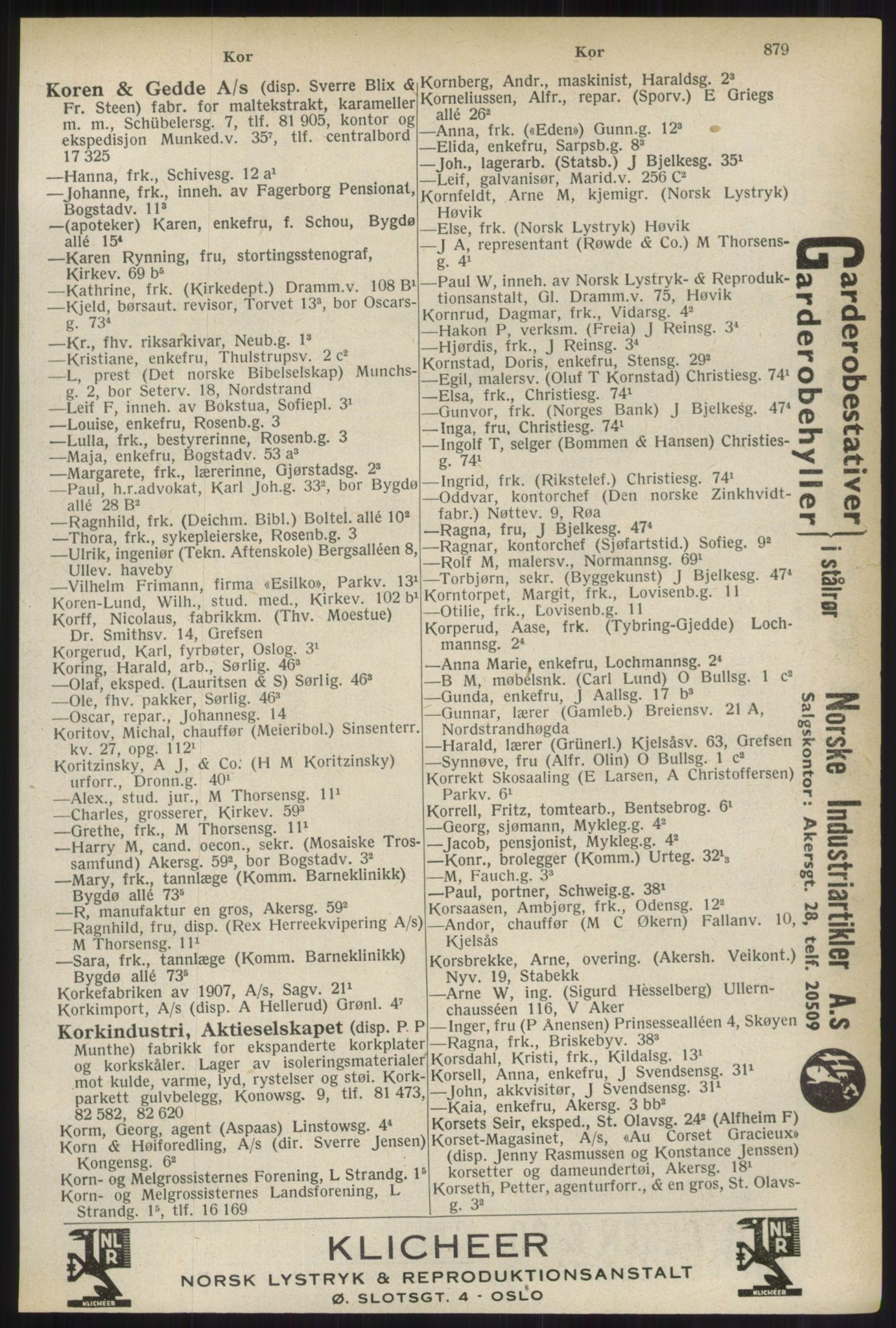 Kristiania/Oslo adressebok, PUBL/-, 1937, s. 879