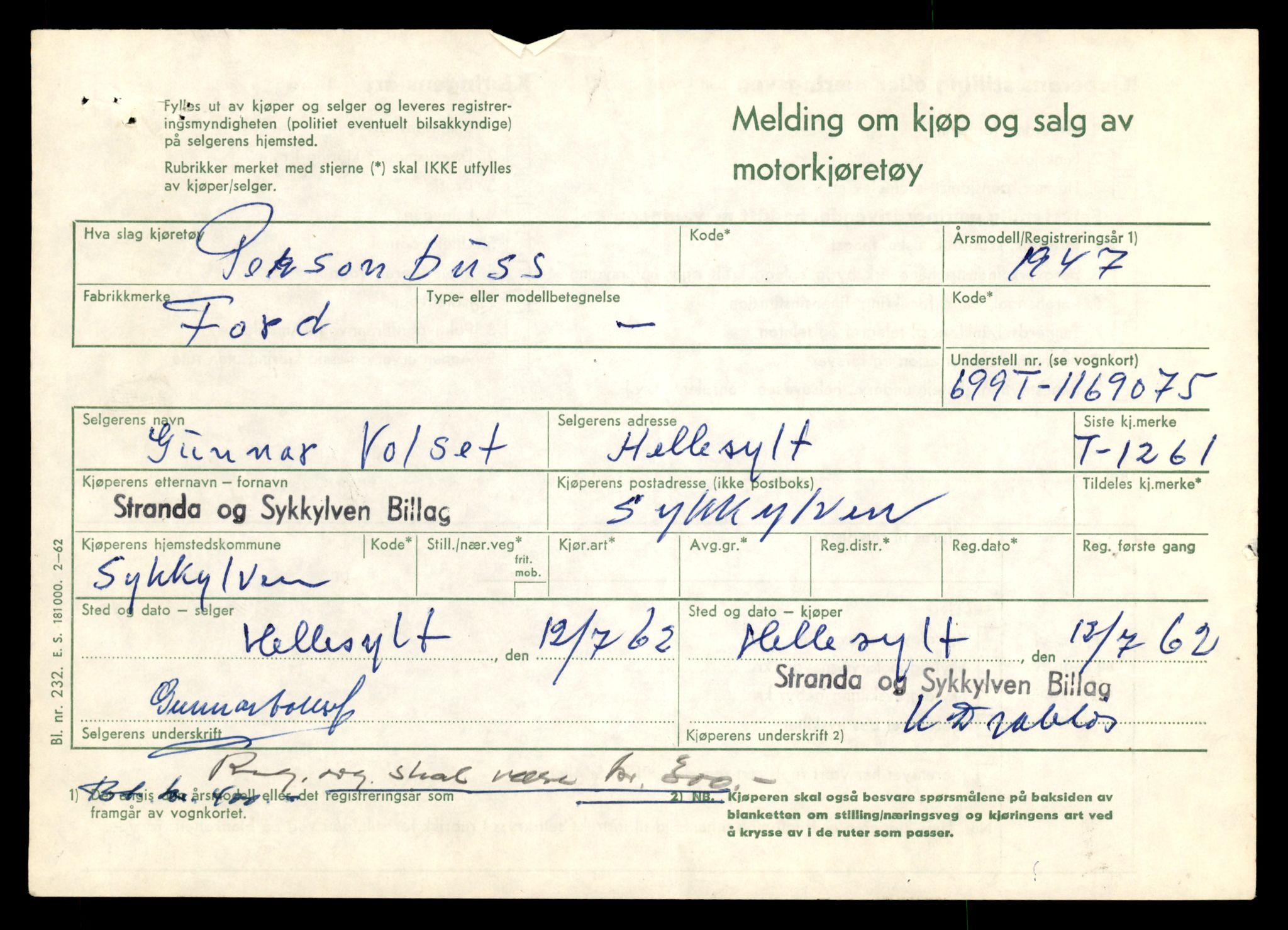 Møre og Romsdal vegkontor - Ålesund trafikkstasjon, AV/SAT-A-4099/F/Fe/L0011: Registreringskort for kjøretøy T 1170 - T 1289, 1927-1998, s. 2230