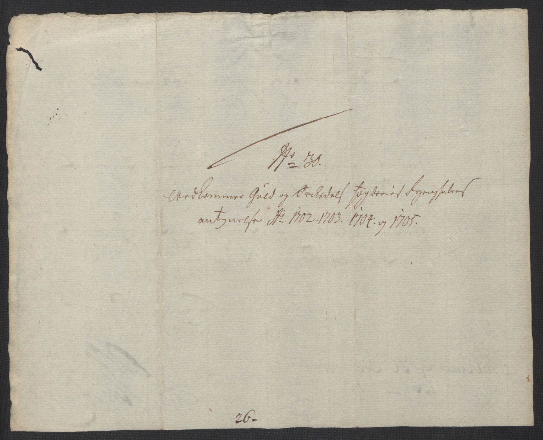 Rentekammeret inntil 1814, Reviderte regnskaper, Fogderegnskap, AV/RA-EA-4092/R60/L3955: Fogderegnskap Orkdal og Gauldal, 1705, s. 545
