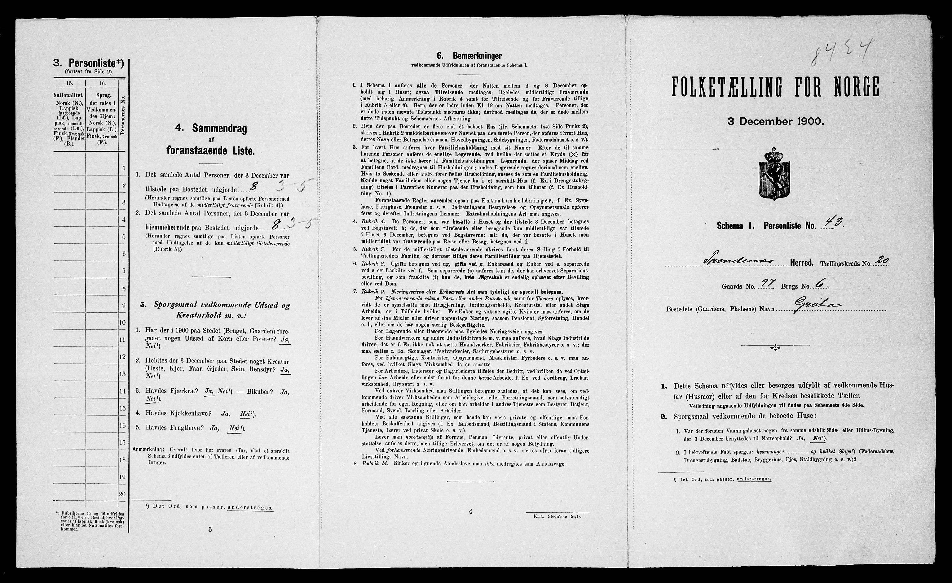 SATØ, Folketelling 1900 for 1914 Trondenes herred, 1900, s. 2437