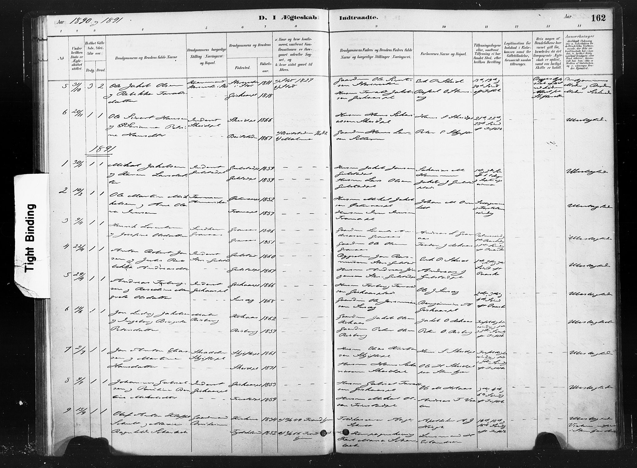 Ministerialprotokoller, klokkerbøker og fødselsregistre - Nord-Trøndelag, SAT/A-1458/736/L0361: Ministerialbok nr. 736A01, 1884-1906, s. 162