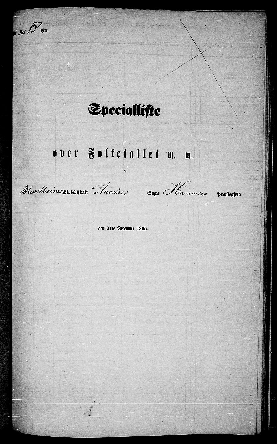 RA, Folketelling 1865 for 1254P Hamre prestegjeld, 1865, s. 189