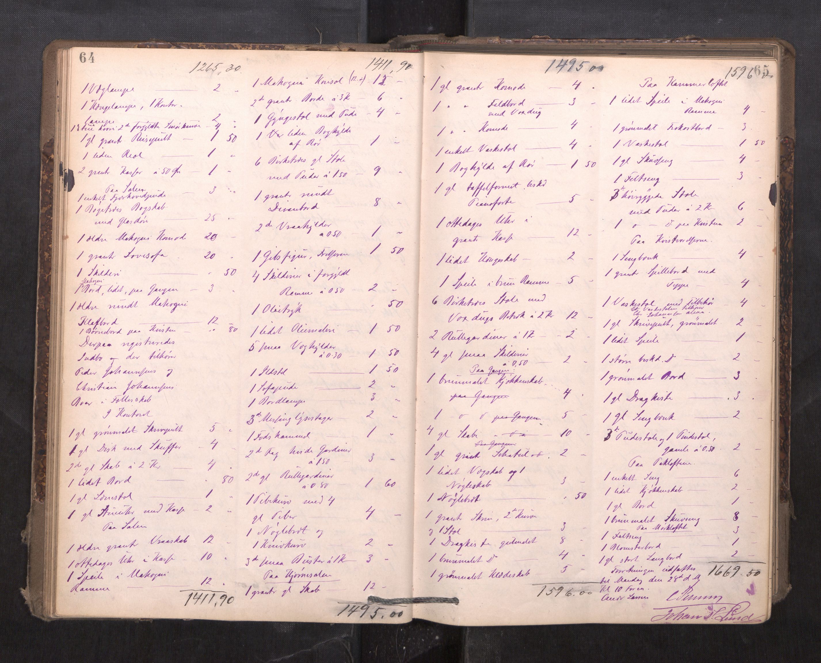 Trondheim byfogd, AV/SAT-A-0003/1/3/3C/L0015: Skifteregistreringsprotokoll - 24/2-21/3 (u/ register), 1893-1899, s. 64-65