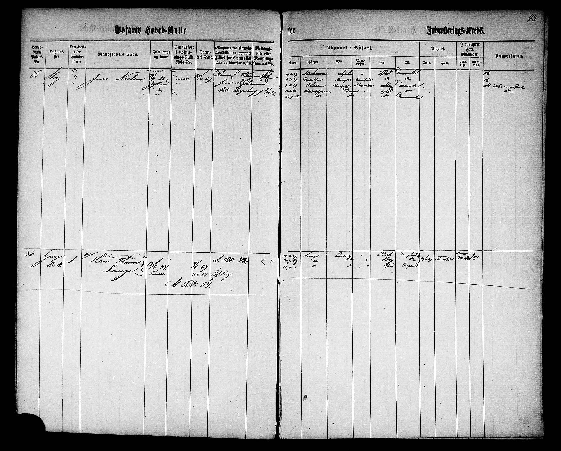 Sarpsborg mønstringskontor, SAO/A-10569c/F/Fc/Fcb/L0001: Hovedrulle, 1860, s. 45