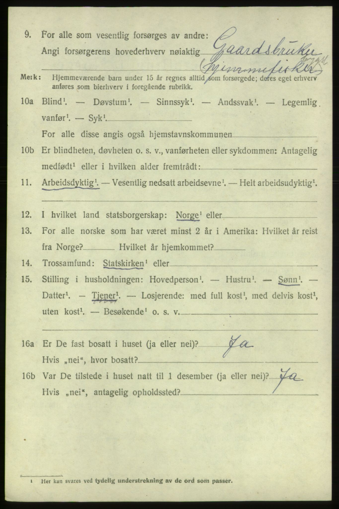 SAB, Folketelling 1920 for 1220 Bremnes herred, 1920, s. 1323