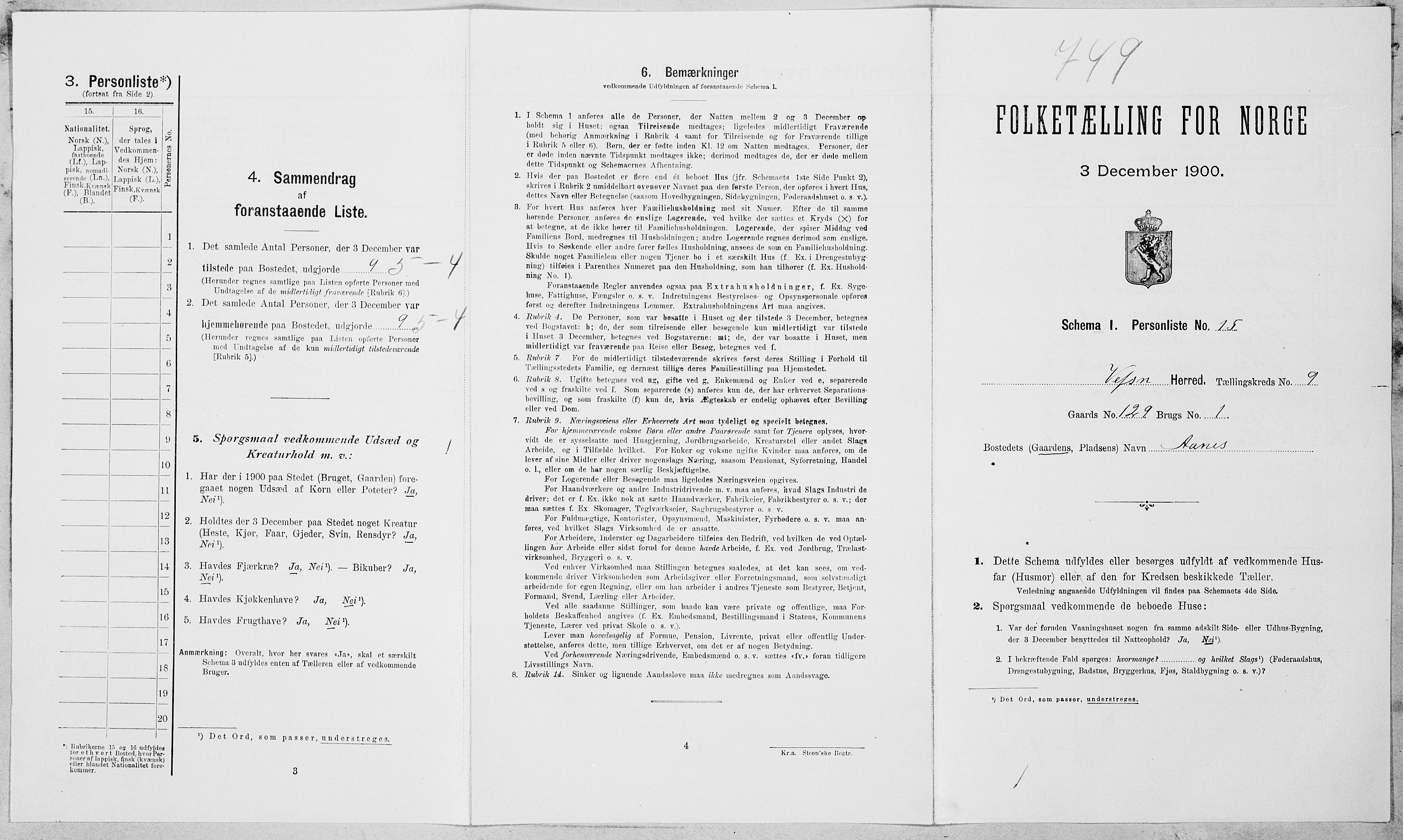 SAT, Folketelling 1900 for 1824 Vefsn herred, 1900, s. 785