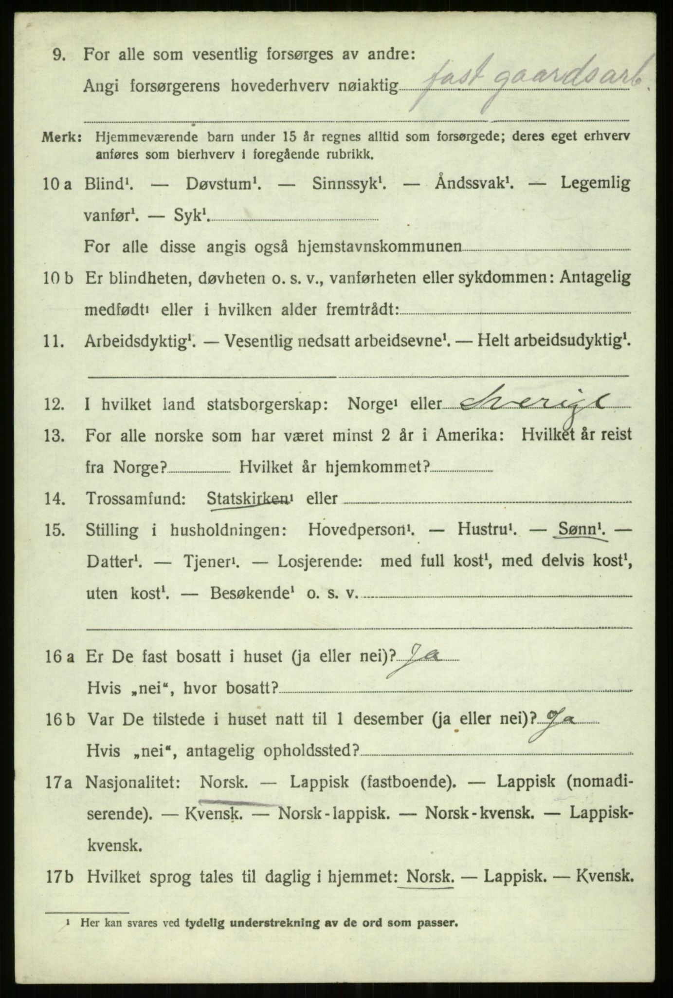 SATØ, Folketelling 1920 for 1911 Kvæfjord herred, 1920, s. 7492