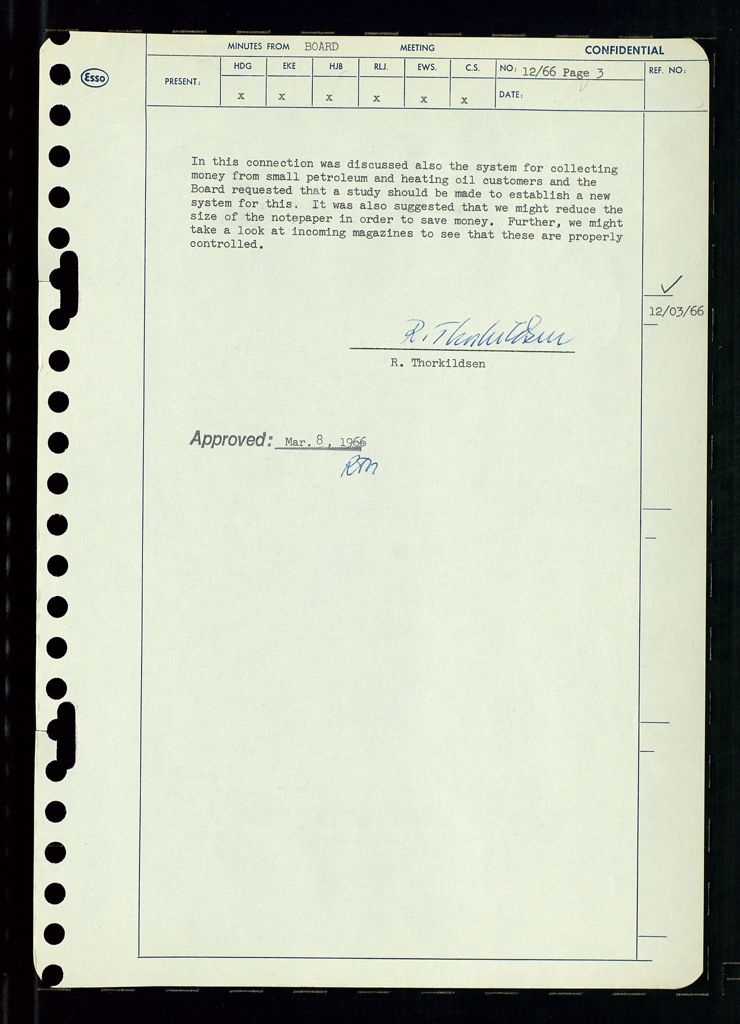 Pa 0982 - Esso Norge A/S, SAST/A-100448/A/Aa/L0002/0002: Den administrerende direksjon Board minutes (styrereferater) / Den administrerende direksjon Board minutes (styrereferater), 1966, s. 32