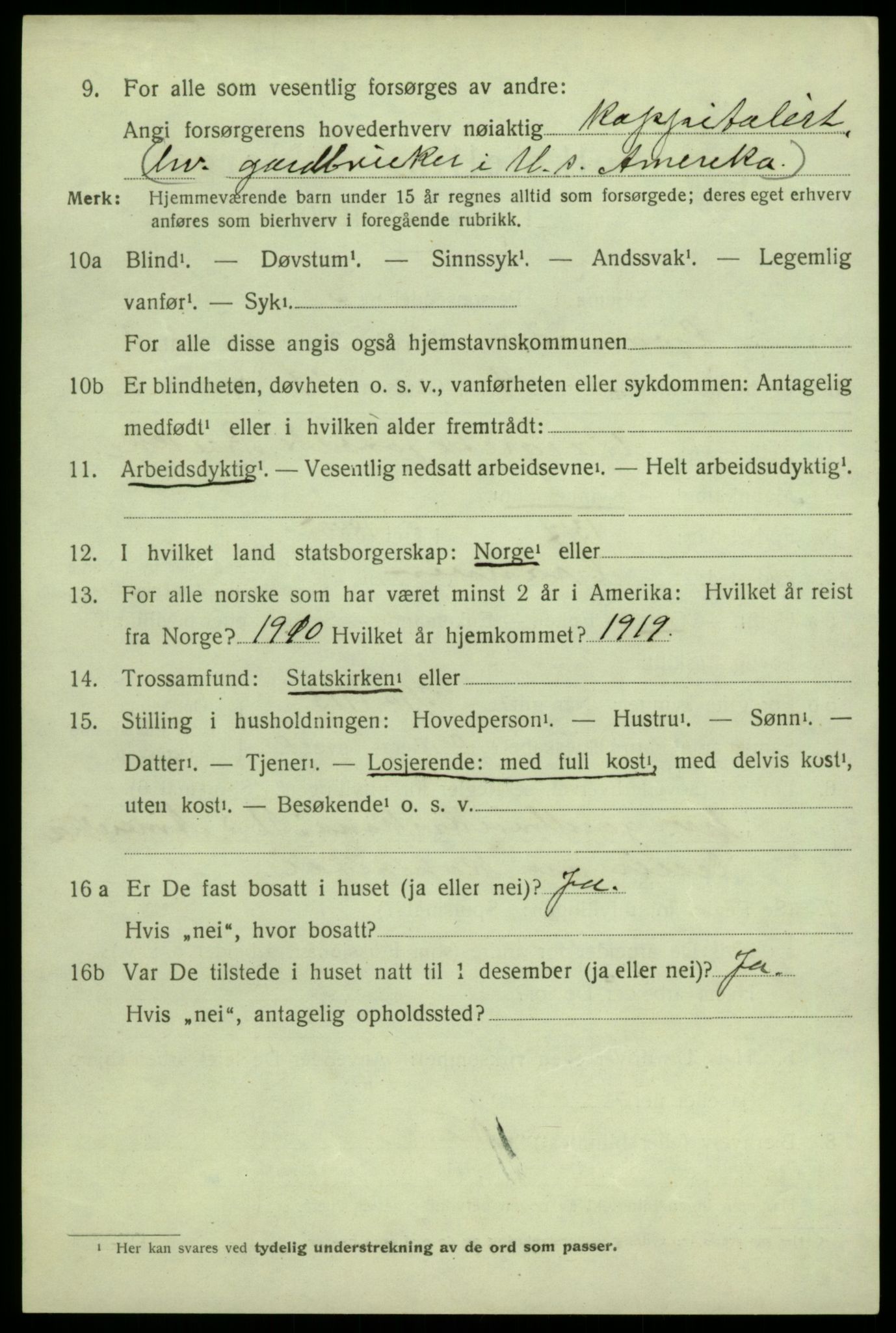 SAB, Folketelling 1920 for 1234 Granvin herred, 1920, s. 1217