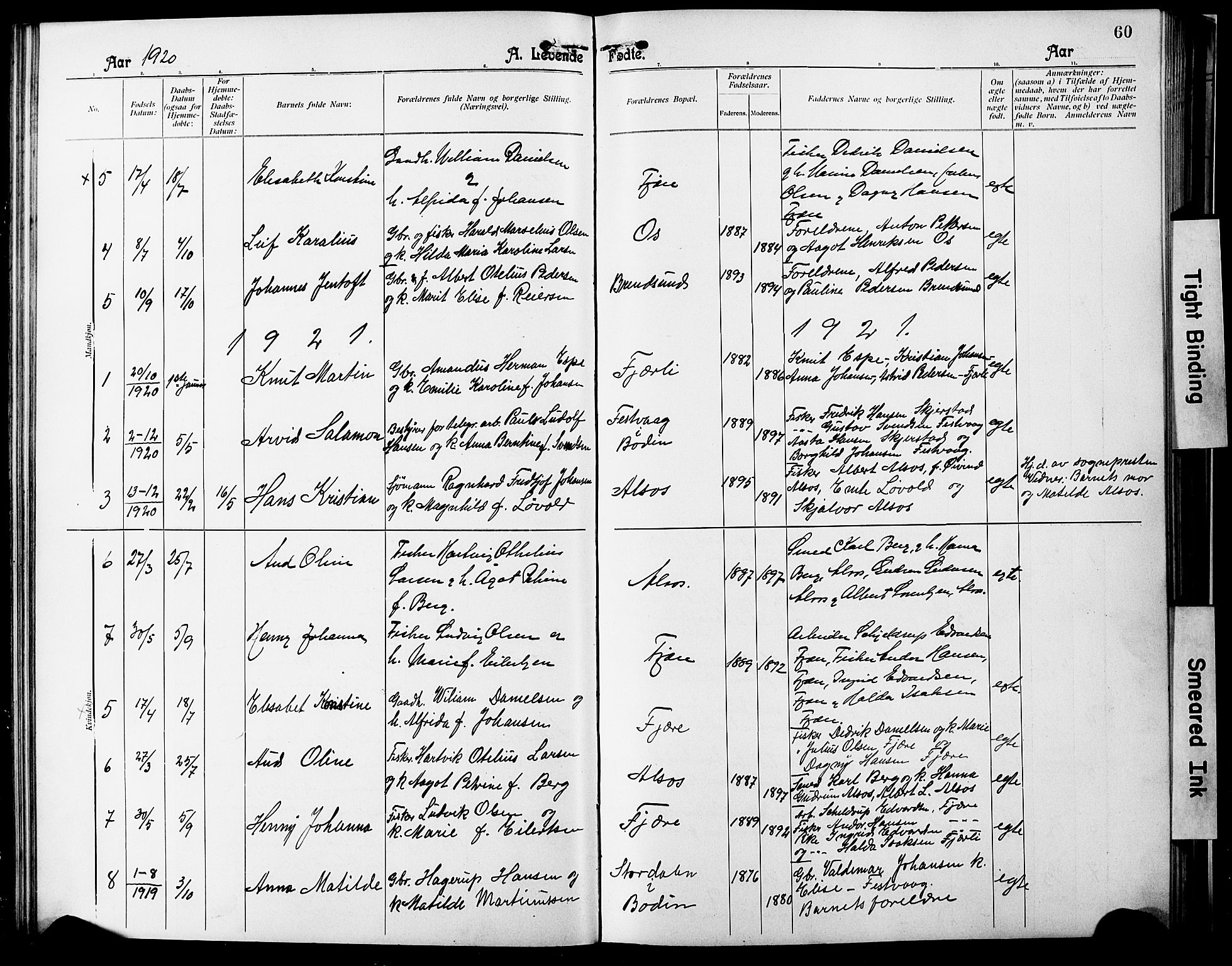 Ministerialprotokoller, klokkerbøker og fødselsregistre - Nordland, SAT/A-1459/803/L0077: Klokkerbok nr. 803C04, 1897-1930, s. 60