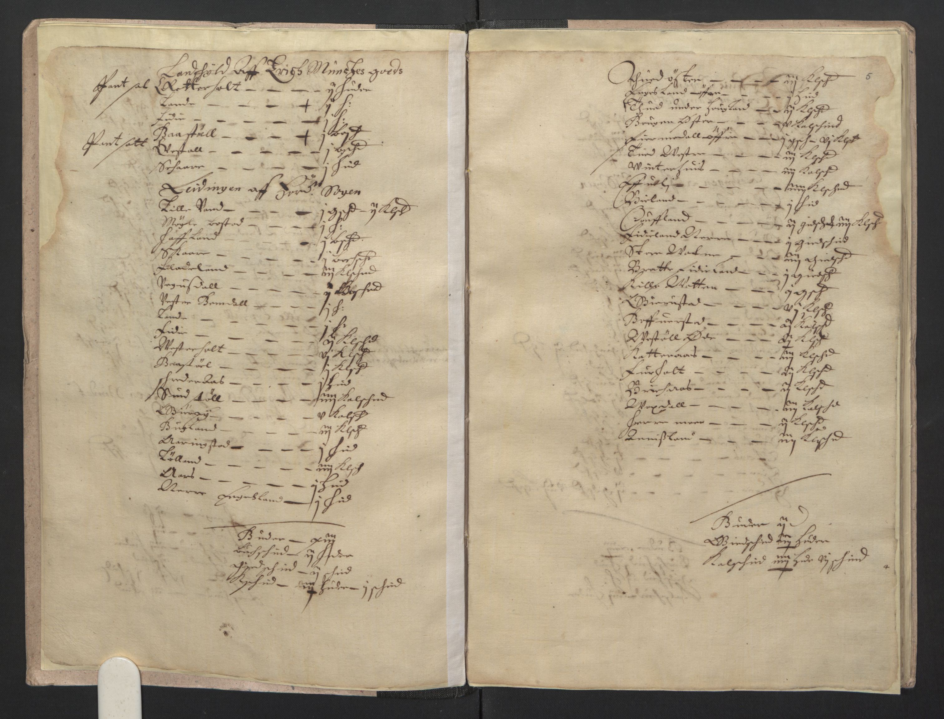 Rentekammeret inntil 1814, Realistisk ordnet avdeling, AV/RA-EA-4070/L/L0021/0003: Agder lagdømme: / Kronens jordebok. Råbyggelag, 1661, s. 4b-5a