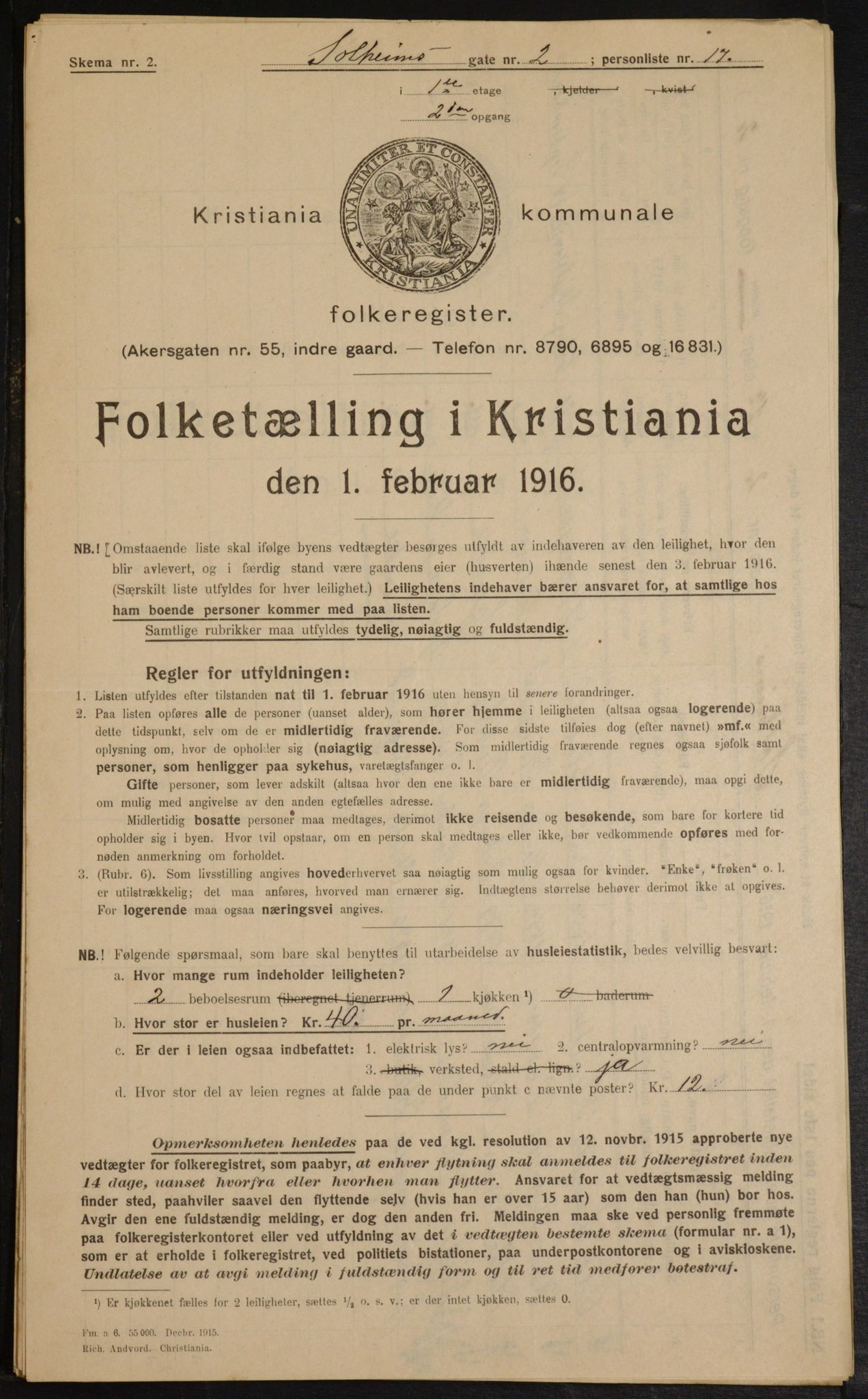 OBA, Kommunal folketelling 1.2.1916 for Kristiania, 1916, s. 102039