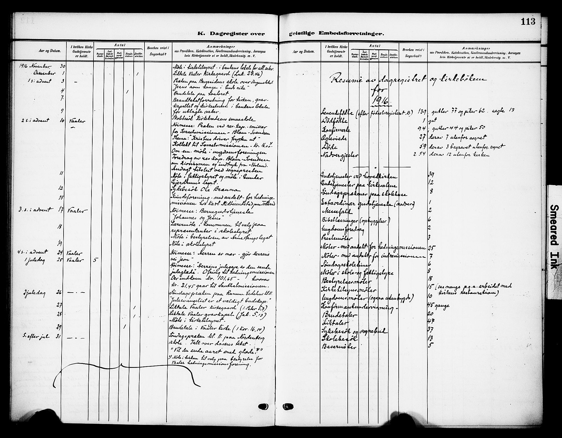 Våler prestekontor, Hedmark, AV/SAH-PREST-040/H/Ha/Haa/L0007: Ministerialbok nr. 7, 1908-1919, s. 113