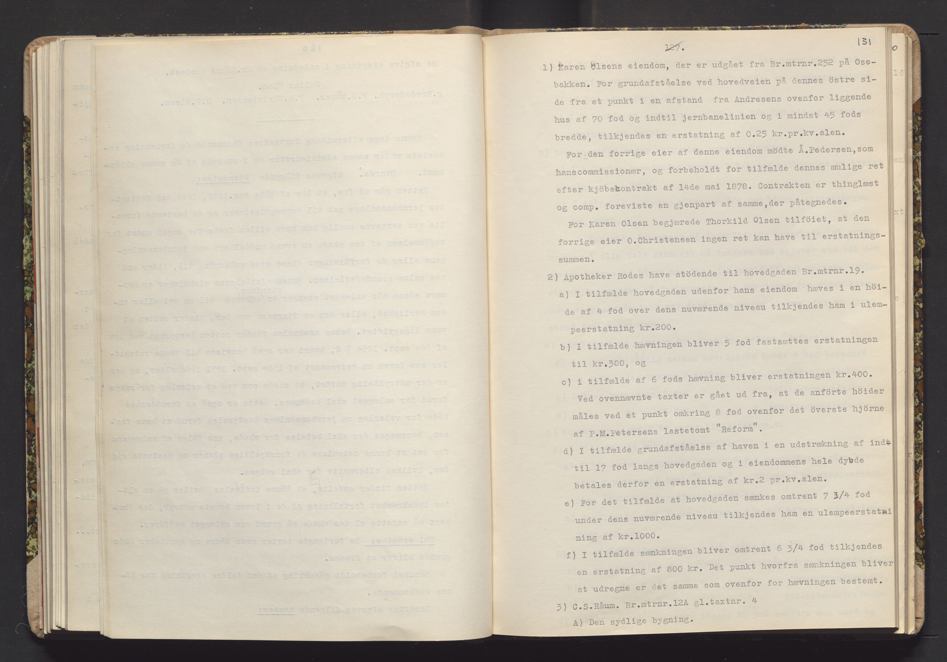 Norges Statsbaner Drammen distrikt (NSB), AV/SAKO-A-30/Y/Yc/L0007: Takster Vestfoldbanen strekningen Eidanger-Porsgrunn-Gjerpen samt sidelinjen Eidanger-Brevik, 1877-1896, s. 131