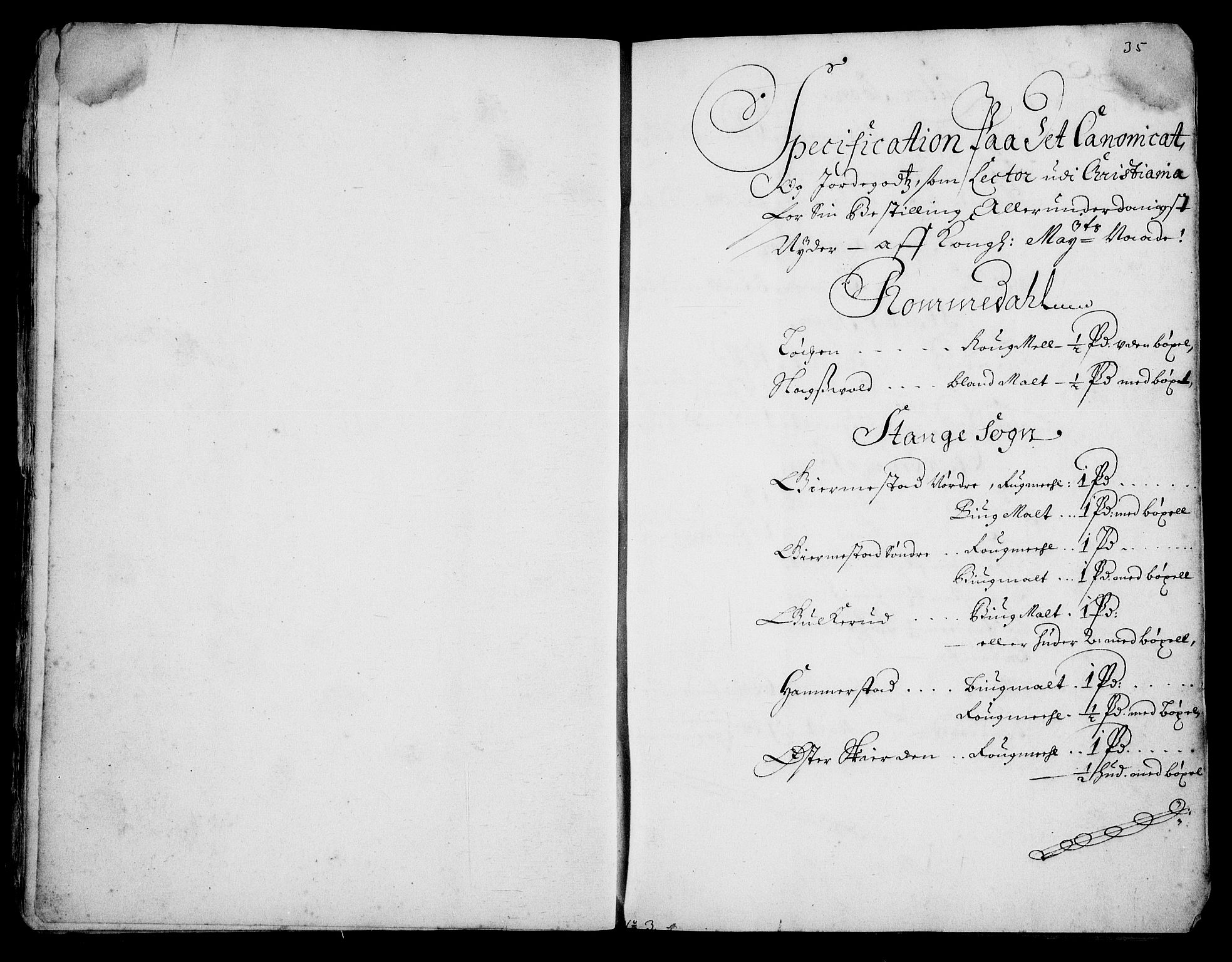 Rentekammeret inntil 1814, Realistisk ordnet avdeling, AV/RA-EA-4070/Fc/Fca/L0001/0006: [Ca I]  Akershus stift / Kristiania kapitels jordebok, 1700, s. 34-35