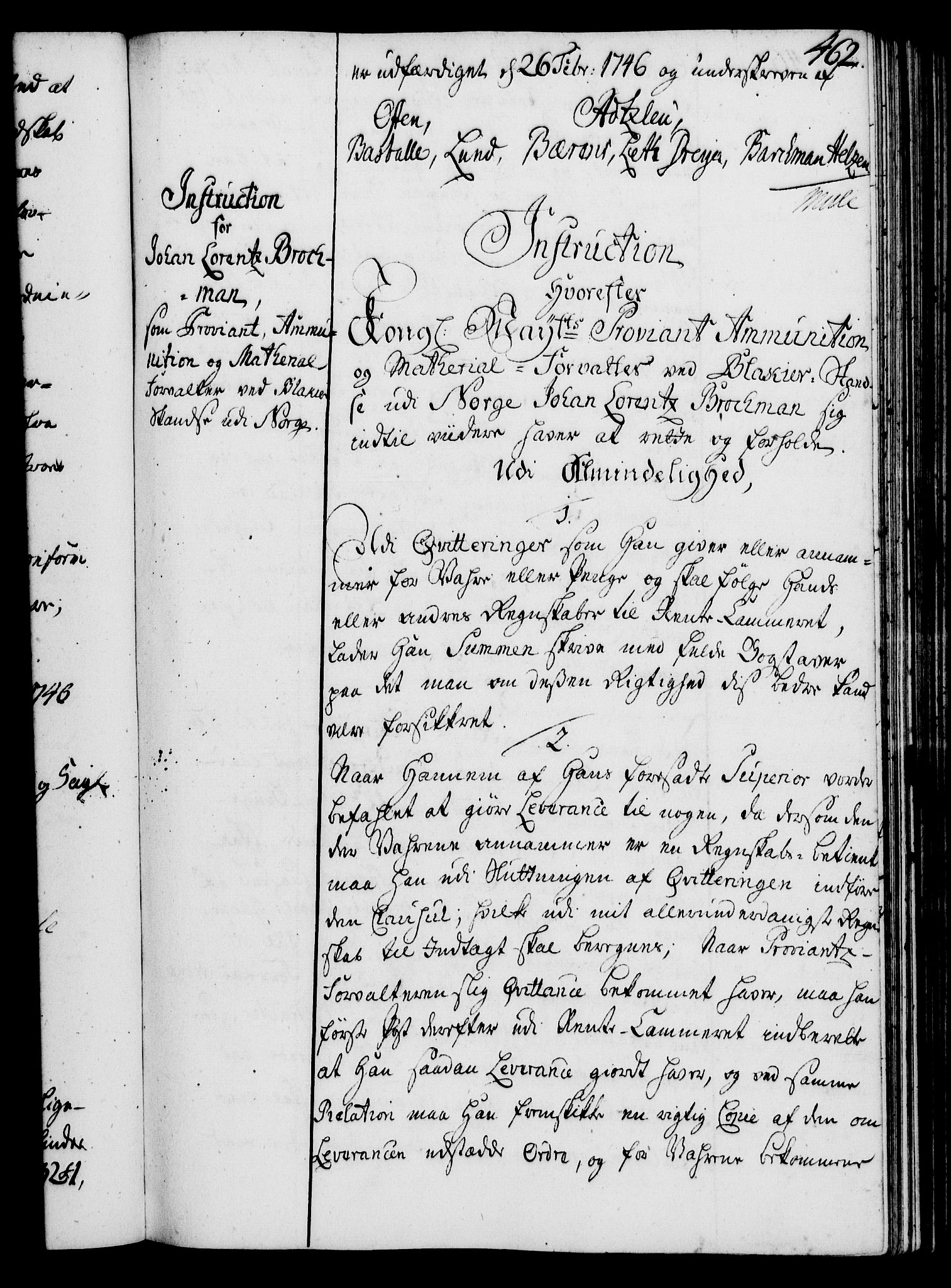 Rentekammeret, Kammerkanselliet, RA/EA-3111/G/Gg/Ggi/L0002: Norsk instruksjonsprotokoll med register (merket RK 53.35), 1729-1751, s. 462