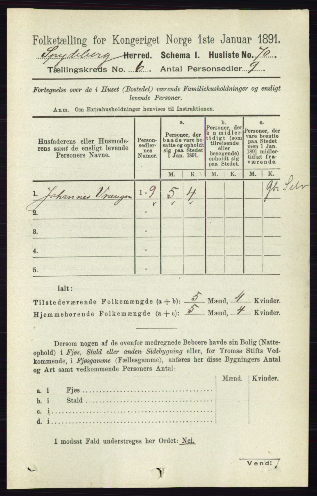 RA, Folketelling 1891 for 0123 Spydeberg herred, 1891, s. 2830