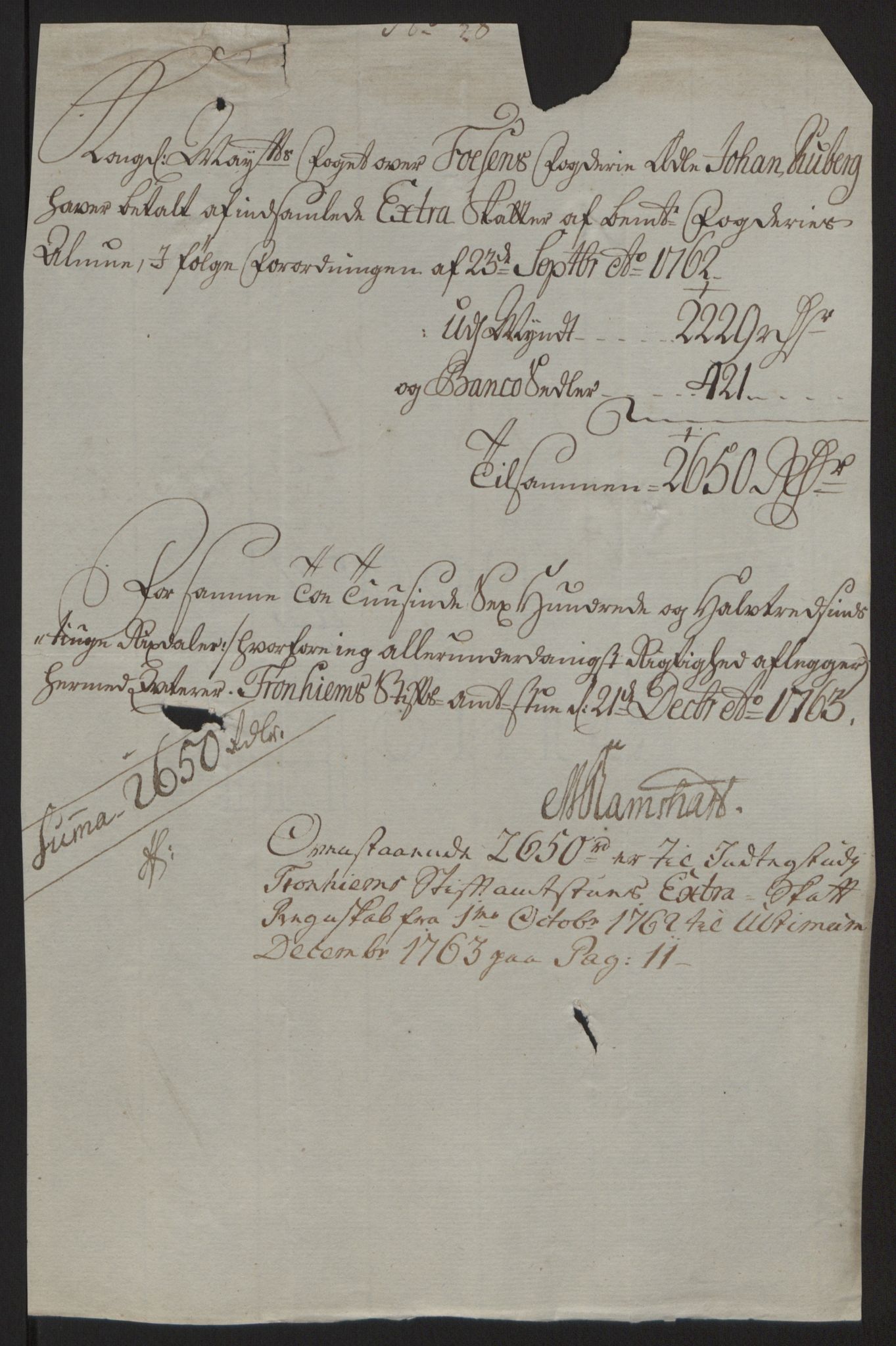 Rentekammeret inntil 1814, Reviderte regnskaper, Fogderegnskap, AV/RA-EA-4092/R57/L3930: Ekstraskatten Fosen, 1762-1763, s. 437