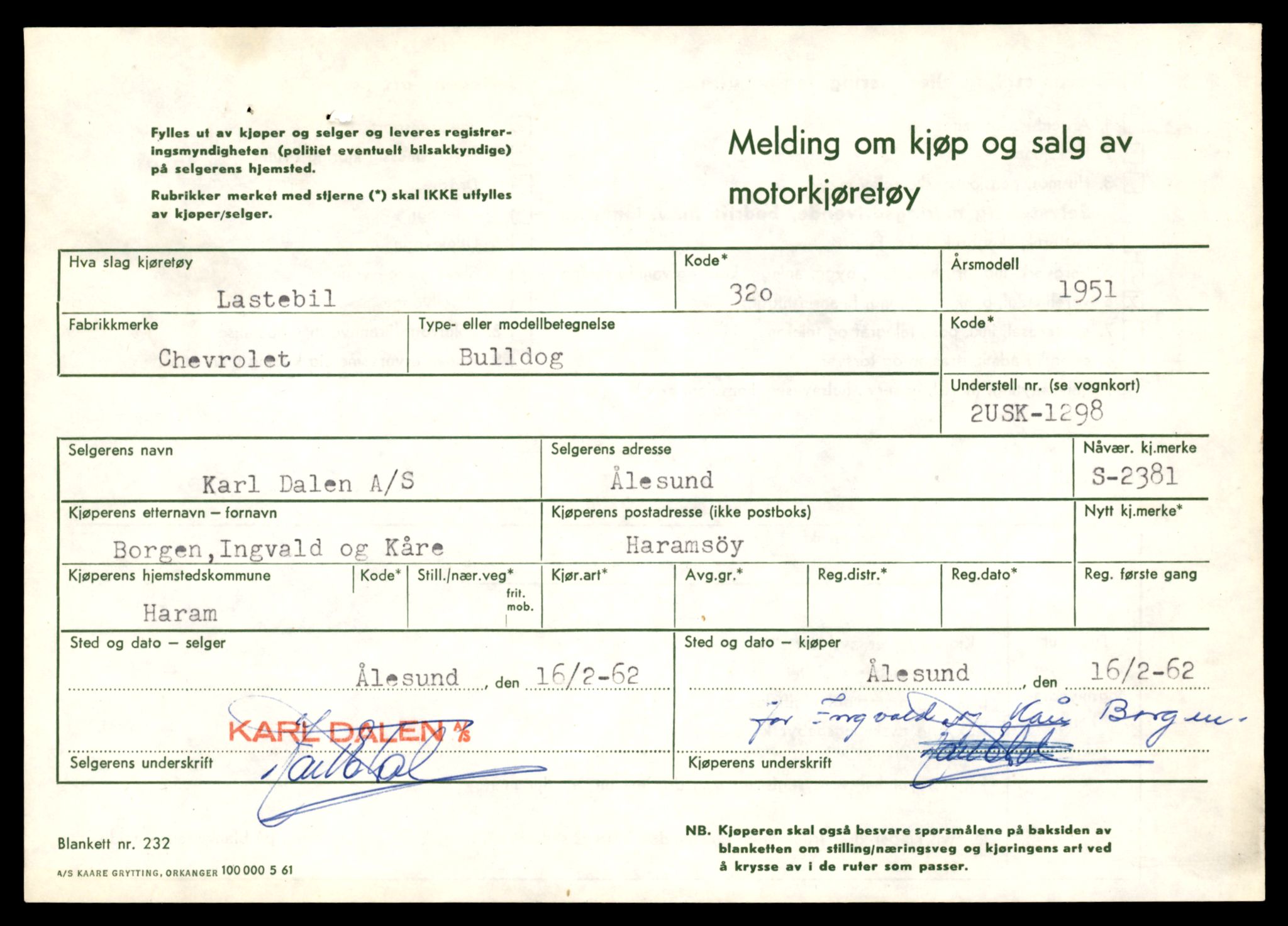Møre og Romsdal vegkontor - Ålesund trafikkstasjon, AV/SAT-A-4099/F/Fe/L0036: Registreringskort for kjøretøy T 12831 - T 13030, 1927-1998, s. 1033
