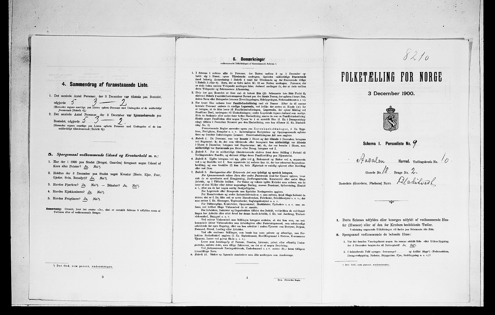 RA, Folketelling 1900 for 0614 Ådal herred, 1900, s. 677