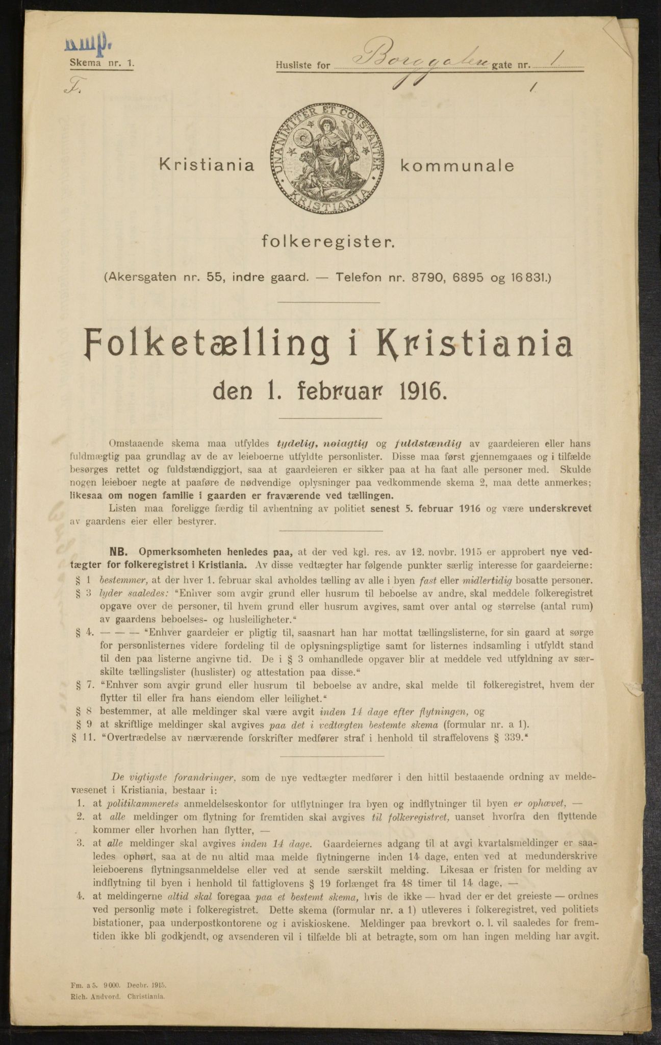 OBA, Kommunal folketelling 1.2.1916 for Kristiania, 1916, s. 7758