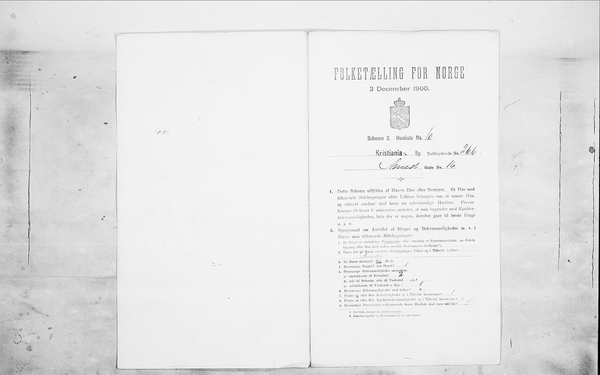 SAO, Folketelling 1900 for 0301 Kristiania kjøpstad, 1900, s. 86733